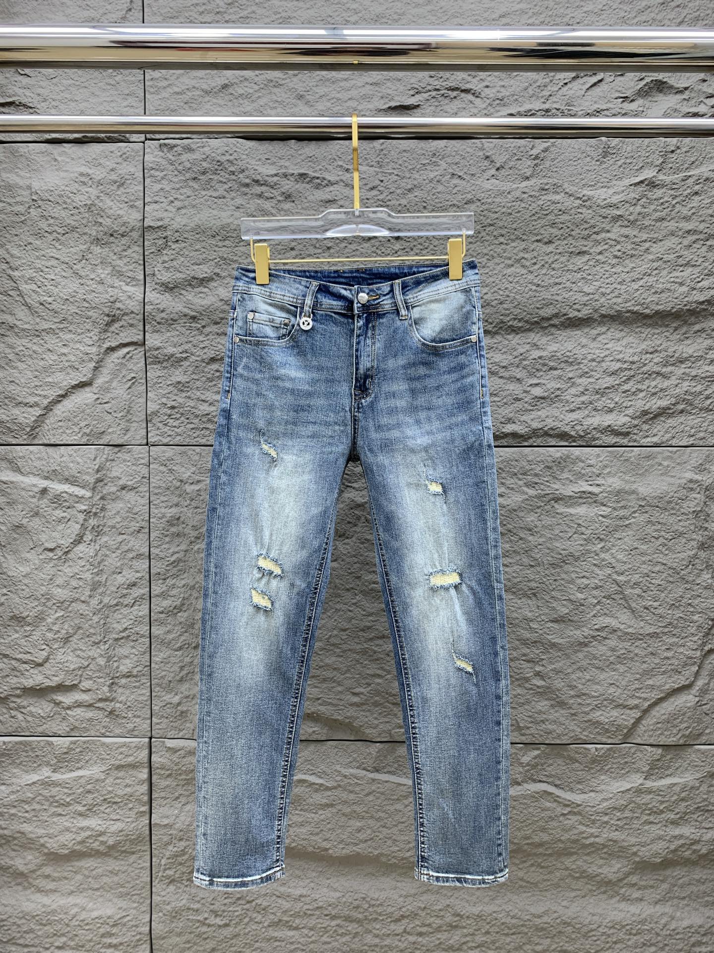 Louis Vuitton 25SS Men's Denim Jeans - Slim Fit, Stretch Fabric 3 i1760366997480 2241 0 0