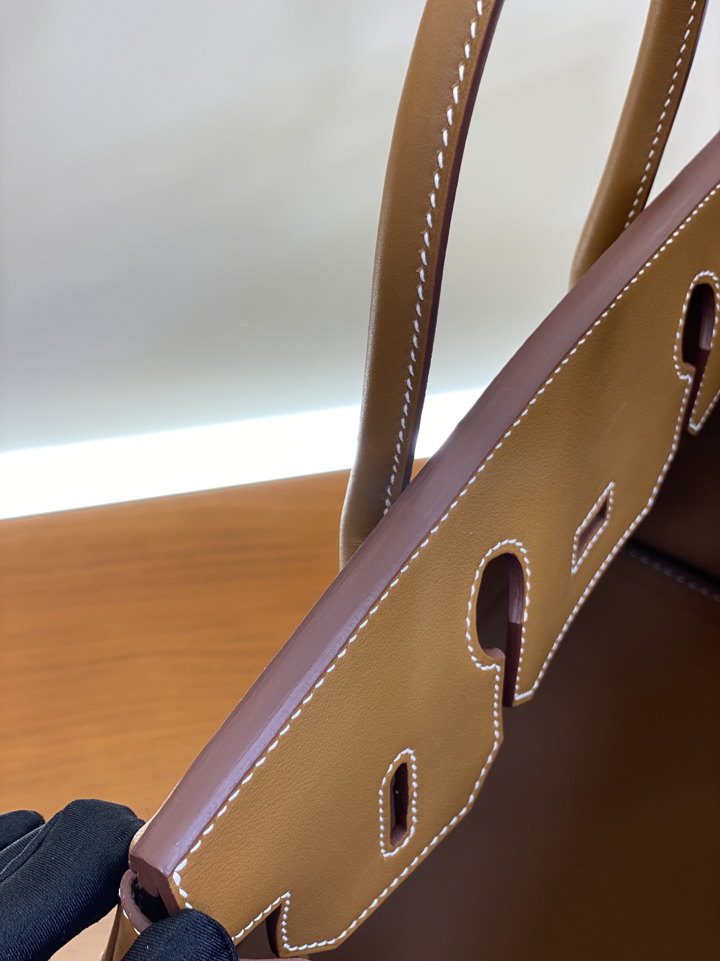 Birkin 25/30cm Pre-Owned Gold & Silver Hardware,Swift Leather & Canvas Bag 6 i1730254387 4130 0