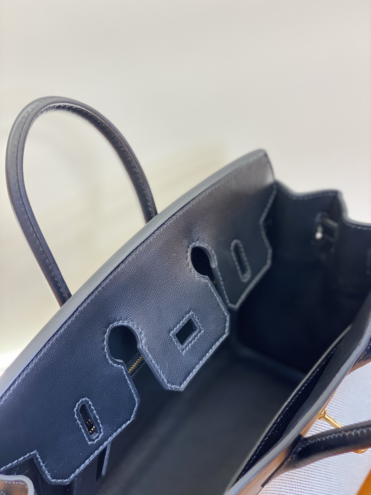 Birkin 25/30cm Black Swift Leather & Canvas Tote Bag with Gold Hardware 11 i1730254935 2193 2