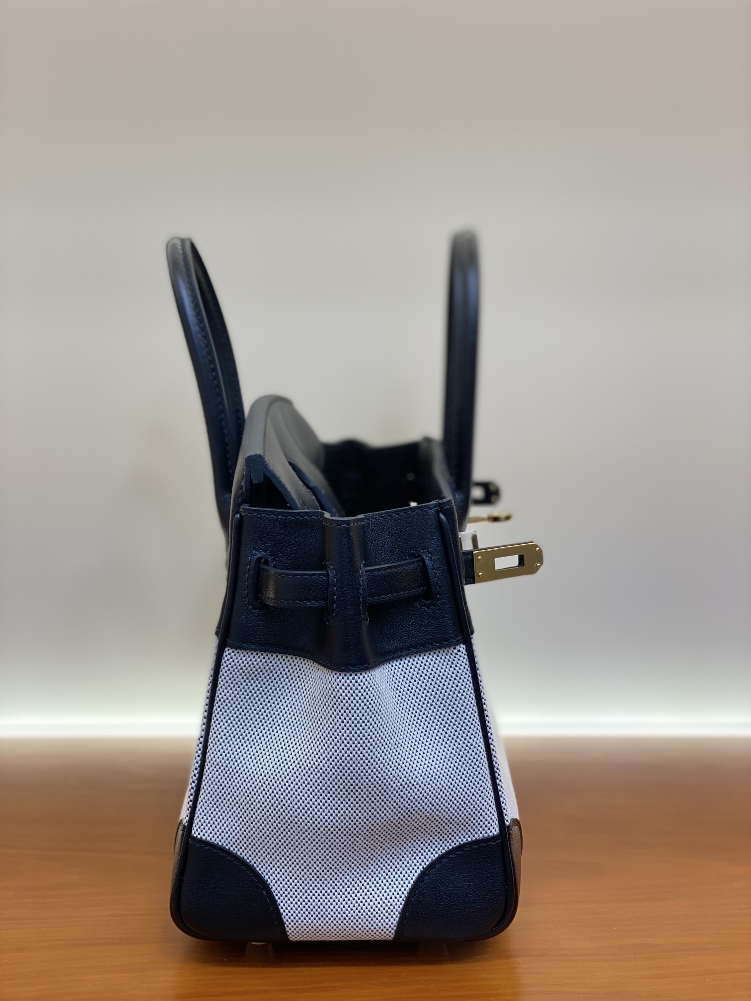 Birkin 25/30cm Black Swift Leather & Canvas Tote Bag with Gold Hardware 3 i1730254936 4336 8