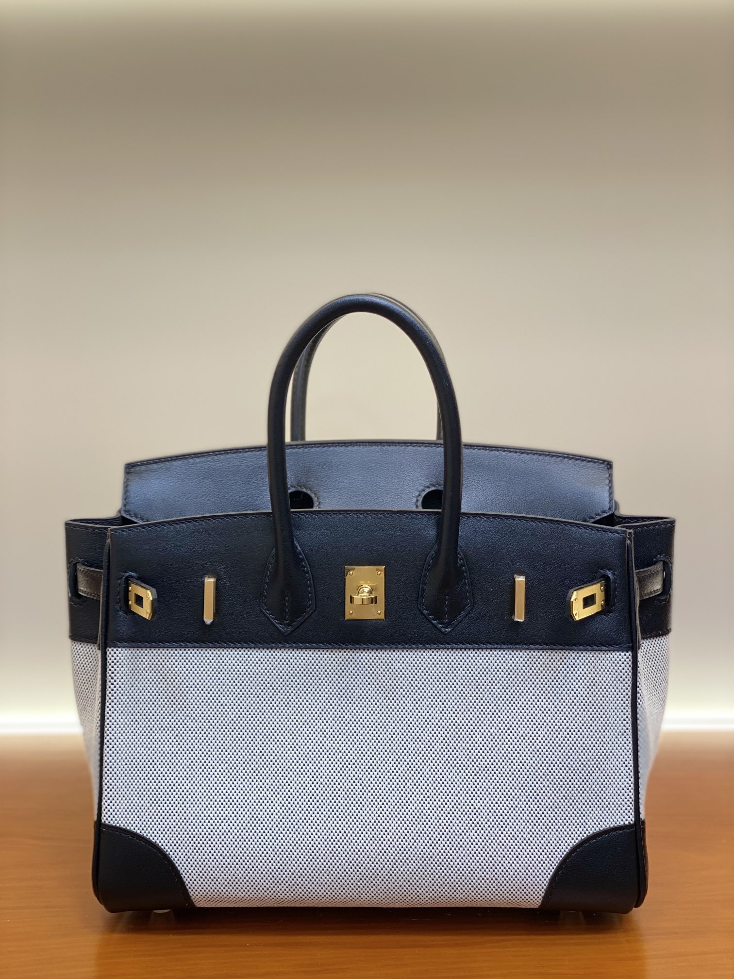 Birkin 25/30cm Black Swift Leather & Canvas Tote Bag with Gold Hardware 2 i1730254937 1710 12