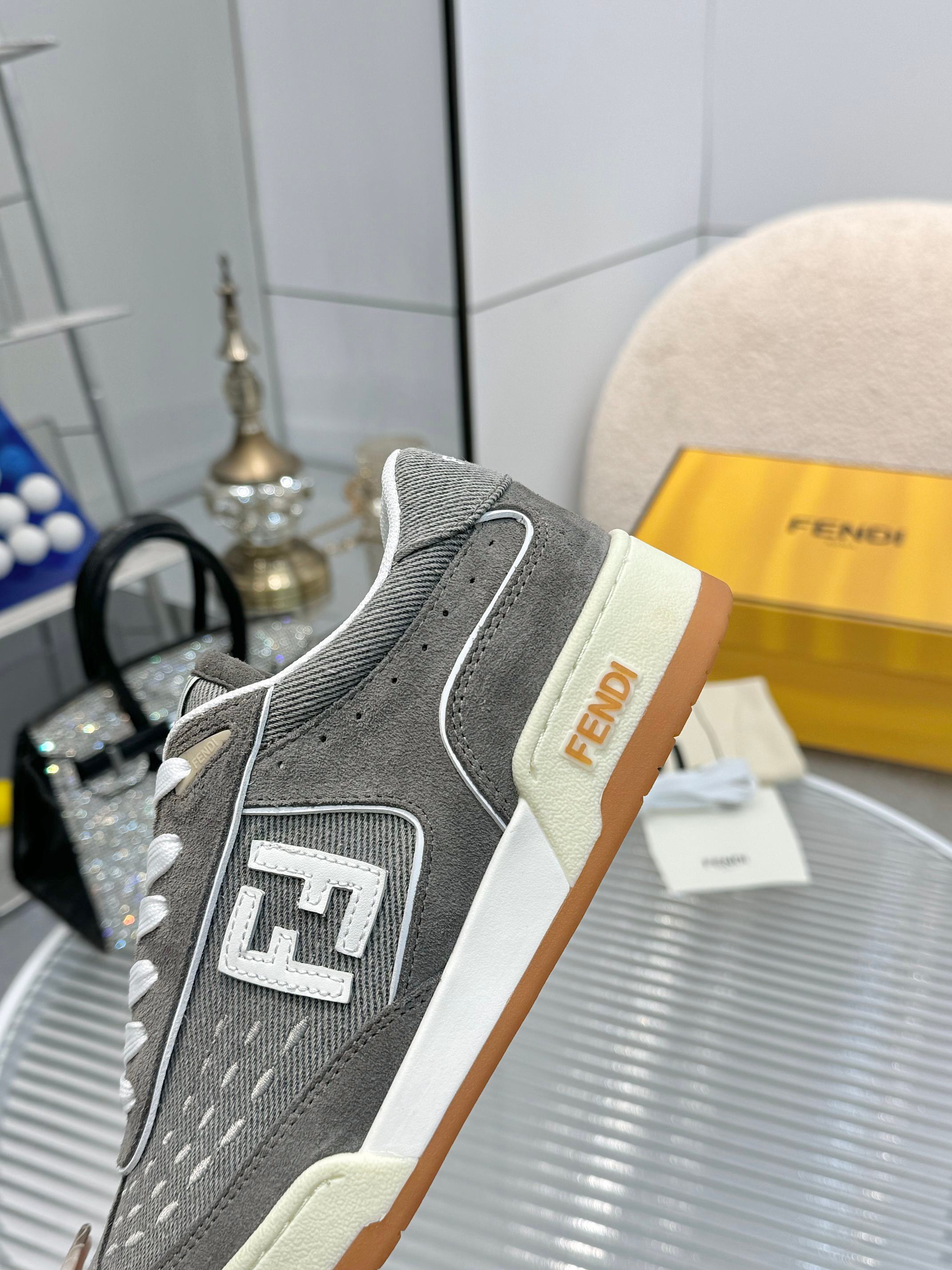 Fendi Match Sneakers: Stylish Canvas & Suede, Comfortable Designer Footwear 10 a1741677071373 3857