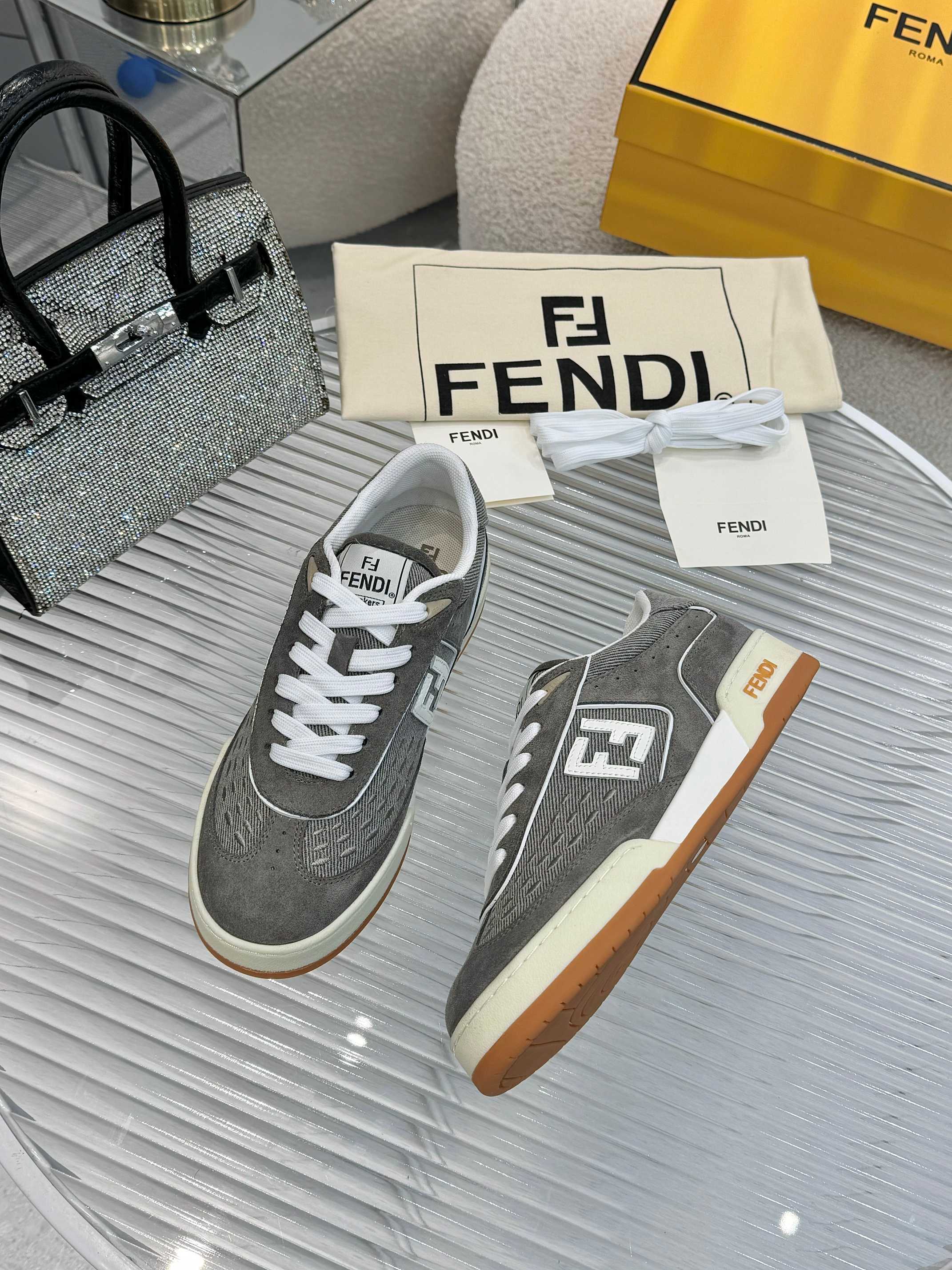 Fendi Match Sneakers: Stylish Canvas & Suede, Comfortable Designer Footwear 4 a1741677074138 0600