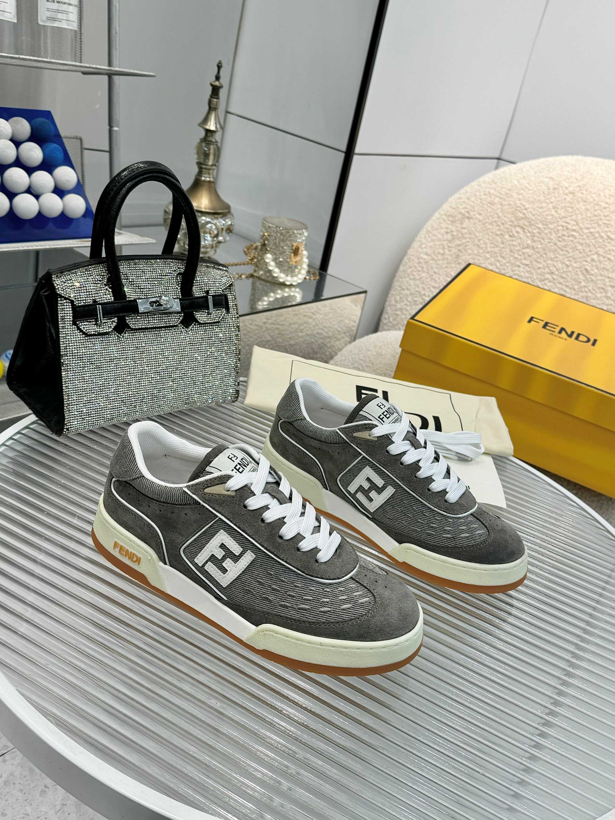 Fendi Match Sneakers: Stylish Canvas & Suede, Comfortable Designer Footwear 3 a1741677074391 4736