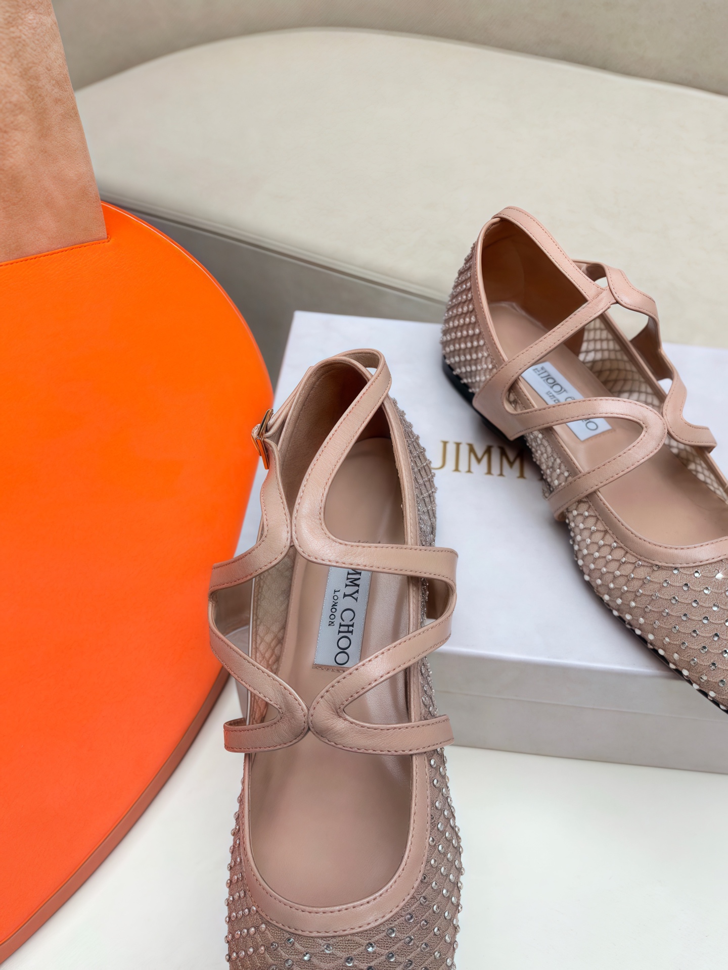 Jimmy Choo ELME FLAT Ballet Shoes: Luxe Design with Sheepskin and Silver Flash - 图片 8