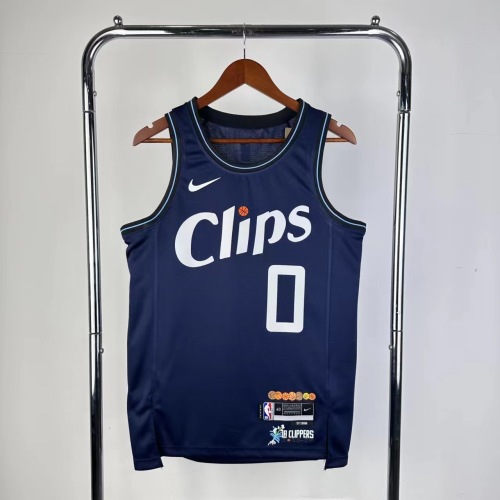 Los Angeles Clippers Westbrook #0 City Edition Jersey - Premium Embroidered