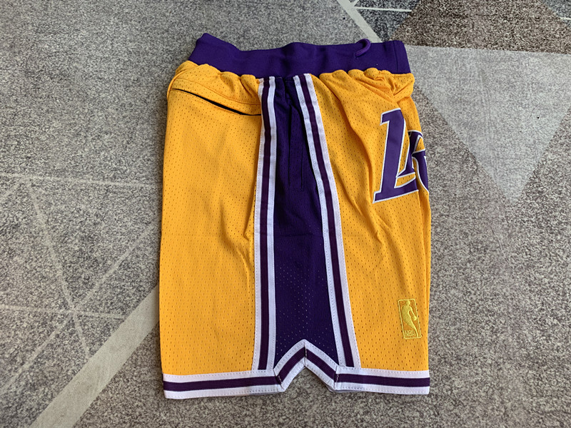 Just Don NBA Lakers Team Shorts - Kobe & LeBron Home - Embroidered 5 a1739527059762 7537