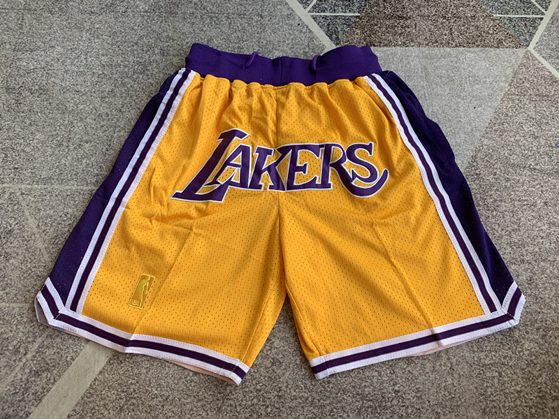 Just Don NBA Lakers Team Shorts - Kobe & LeBron Home - Embroidered 2 a1739527059780 2317
