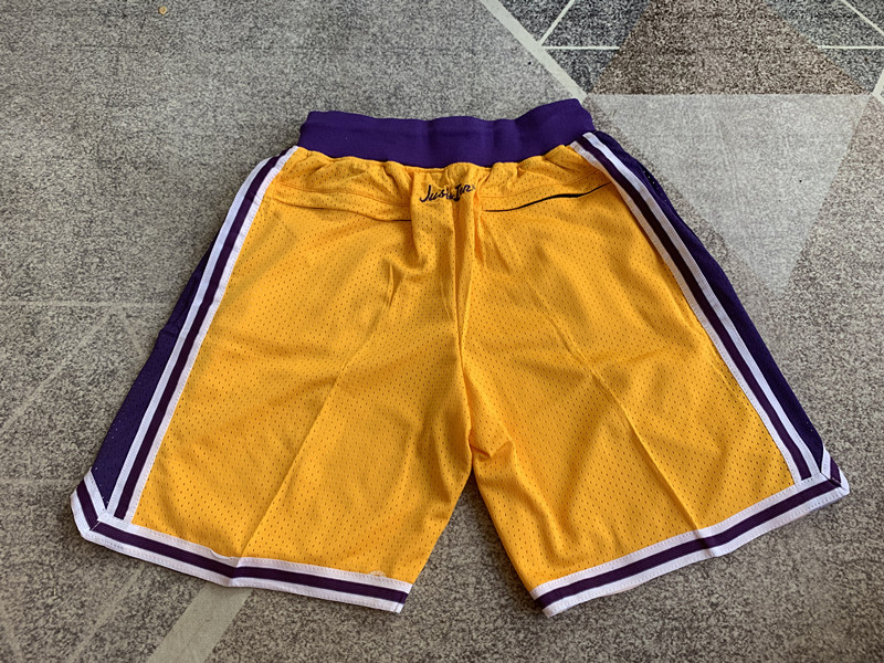 Just Don NBA Lakers Team Shorts - Kobe & LeBron Home - Embroidered 3 a1739527059795 7070