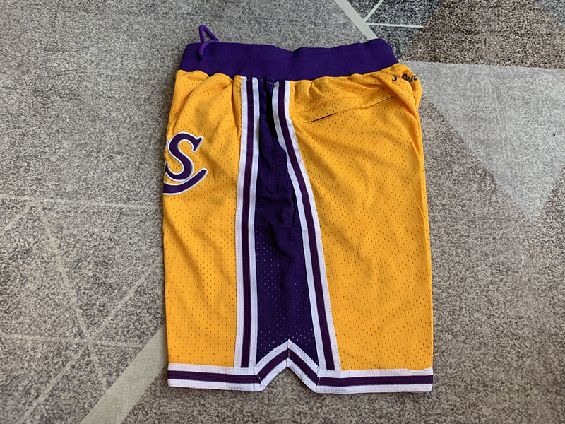 Just Don NBA Lakers Team Shorts - Kobe & LeBron Home - Embroidered 4 a1739527059795 7485