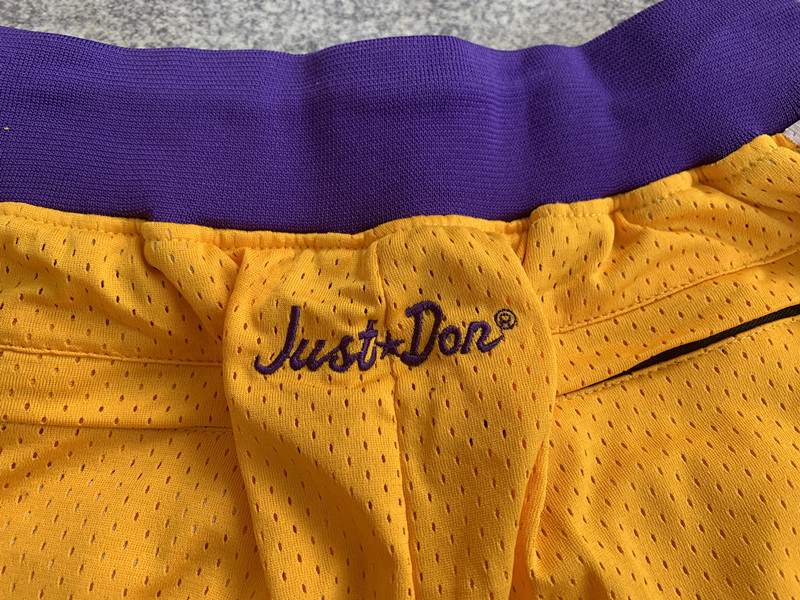 Just Don NBA Lakers Team Shorts - Kobe & LeBron Home - Embroidered 7 a1739527060973 4101