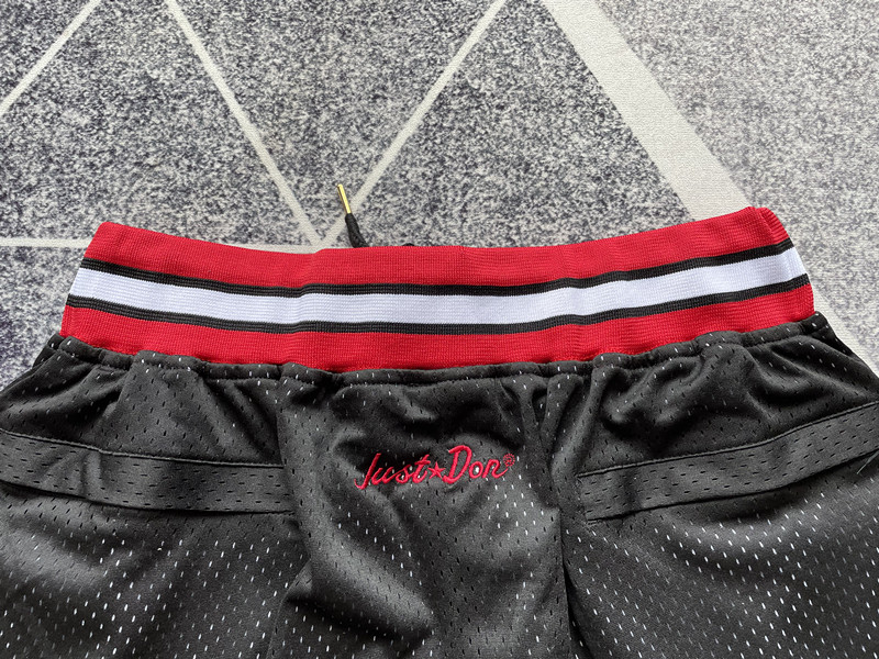 Just Don Chicago Bulls Embroidered Shorts - Black Basketball Shorts for Summer 7 a1739528131758 8768