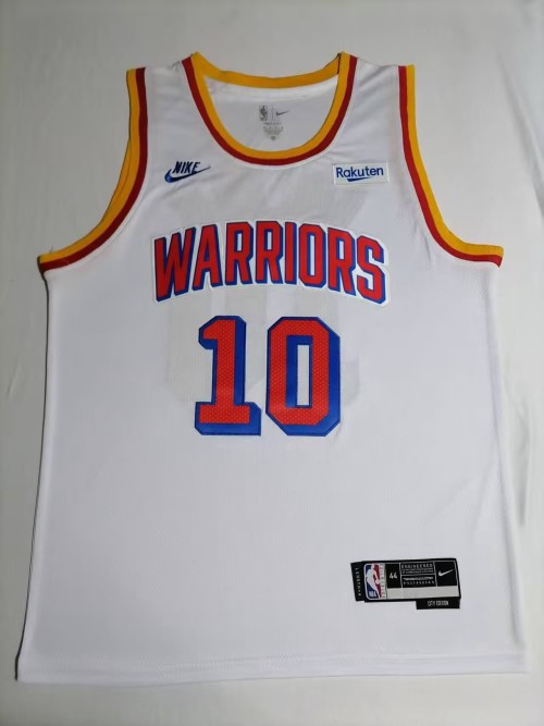 Golden State Warriors #10 Jersey - Icon Edition - White,Top Quality