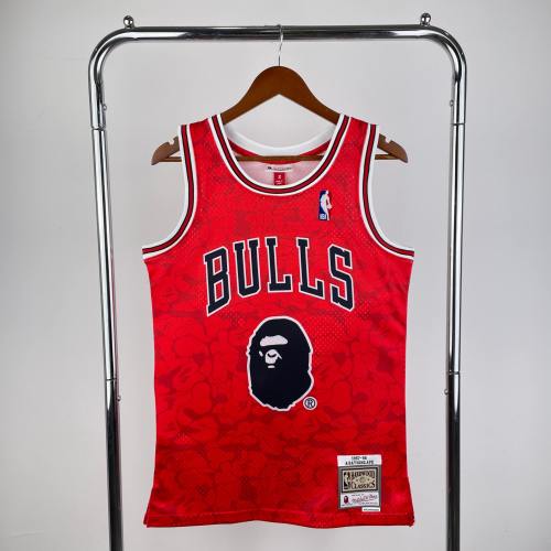 BAPE x M&N Bulls 93 Jersey - Embroidered, Dri-FIT, Unisex