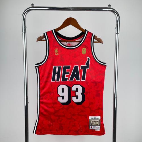 BAPE x M&N Miami Heat ’93 Jersey - Embroidered, Dri-FIT, Limited Edition 1 BAPE x M&N Miami Heat ’93 Jersey - Embroidered, Dri-FIT, Limited Edition