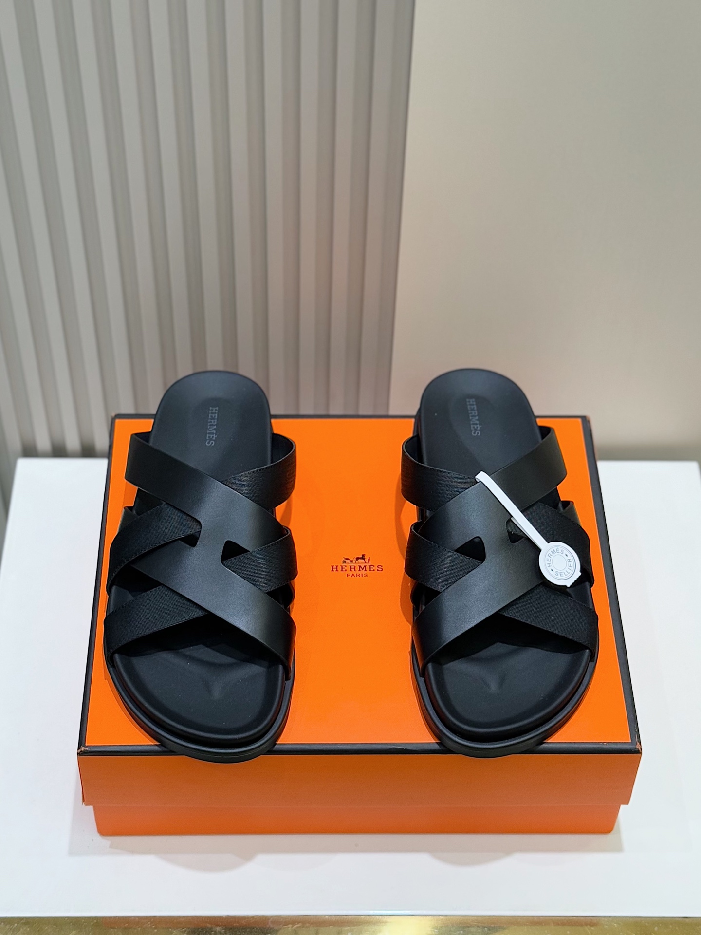 Hermes Men's Kazimir Sandals - Premium Leather Slides with 'H' Design 3 i1741007262059 3752 0 1