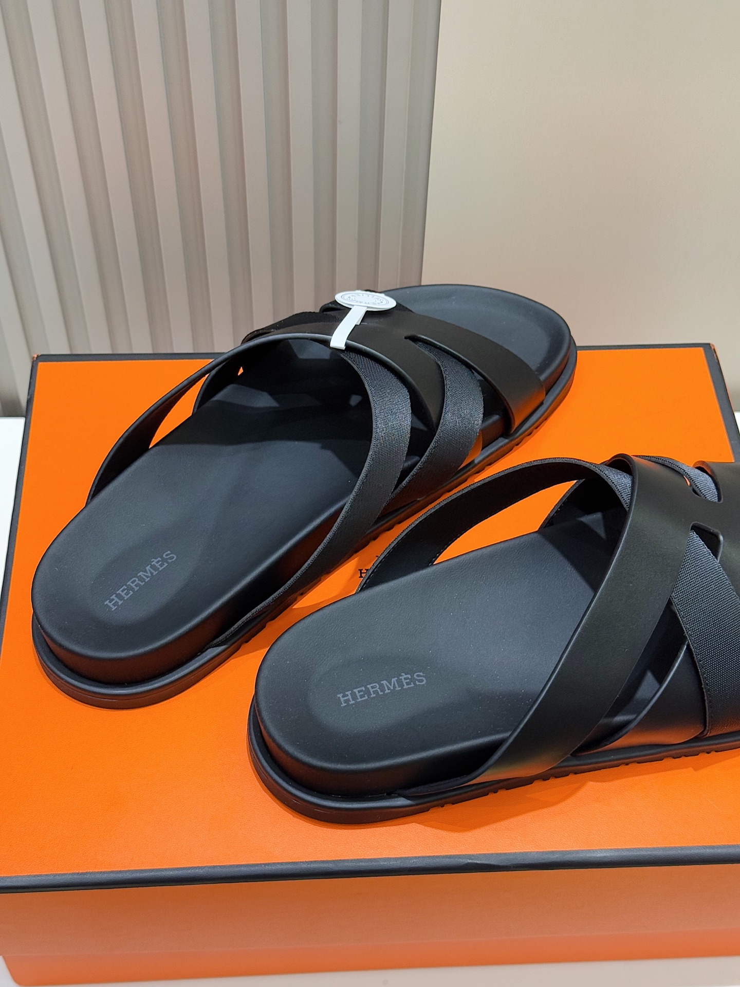 Hermes Men's Kazimir Sandals - Premium Leather Slides with 'H' Design 8 i1741007262065 4482 0 6