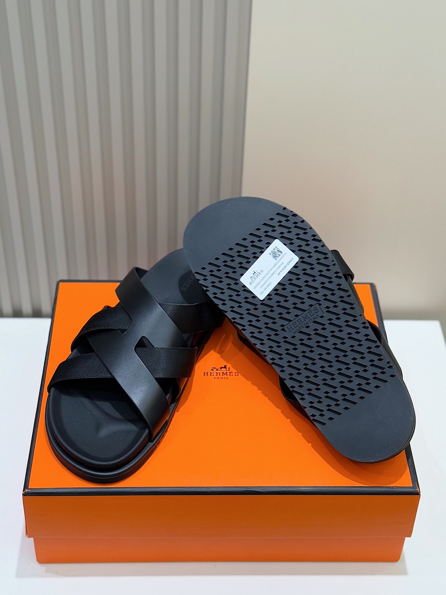Hermes Men's Kazimir Sandals - Premium Leather Slides with 'H' Design 10 i1741007262690 7336 0 8