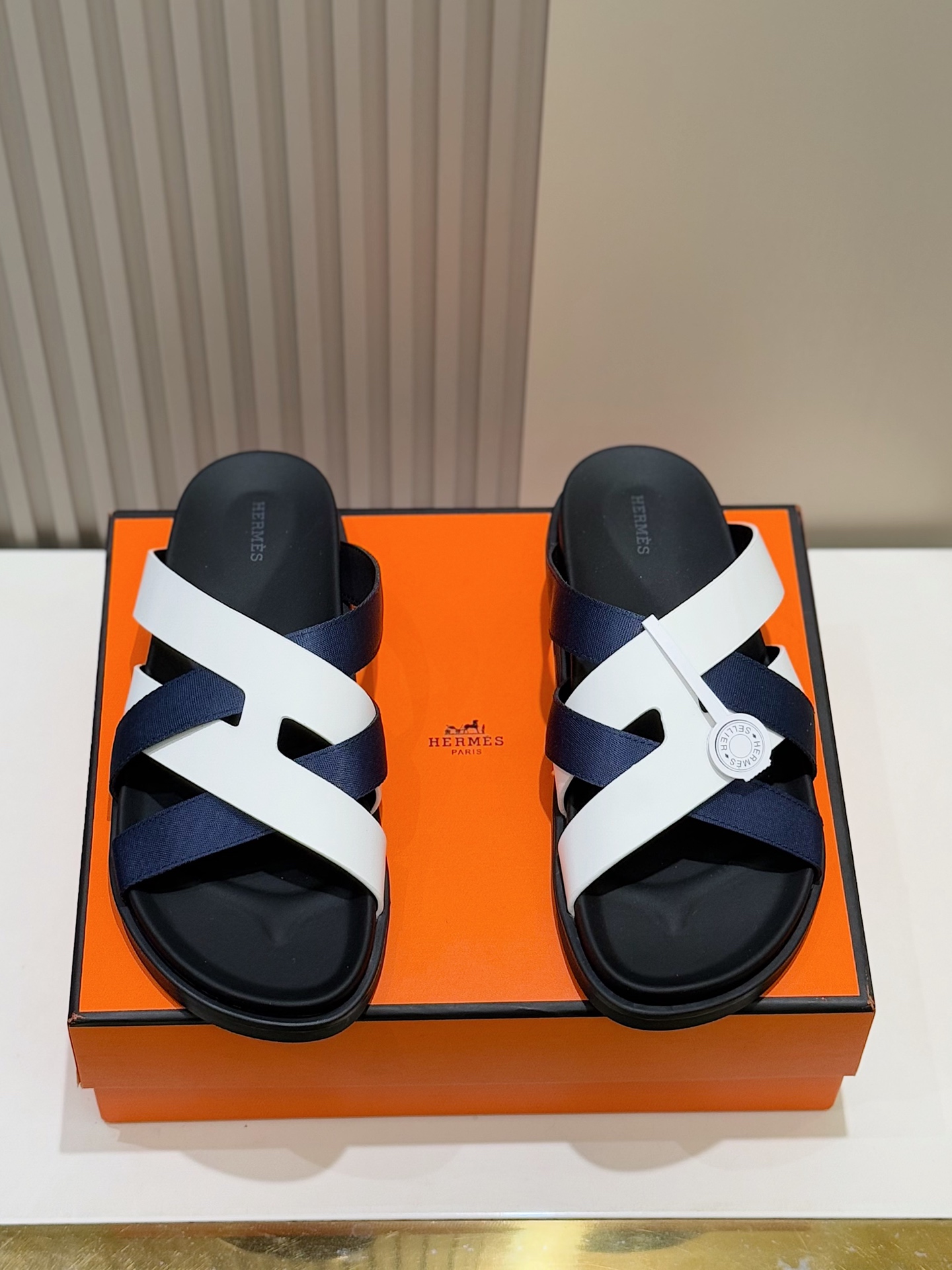 Hermes Men's Kazimir Woven Leather Sandals - Stylish Summer Slides 3 i1741007314946 7565 0 1
