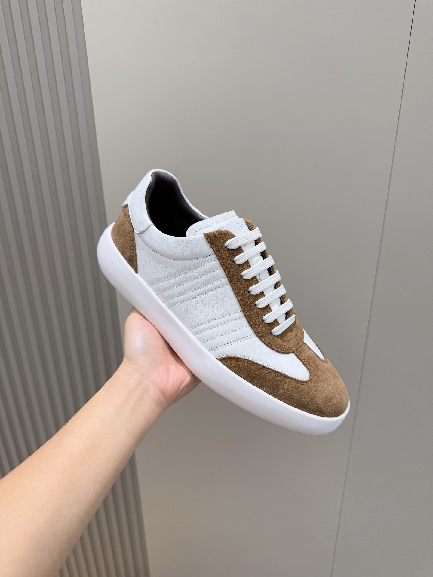 Brioni Men's Suede & Calfskin Leather Sneakers with Legion Stripe Detail 6 i1742576827096 1807 0 4