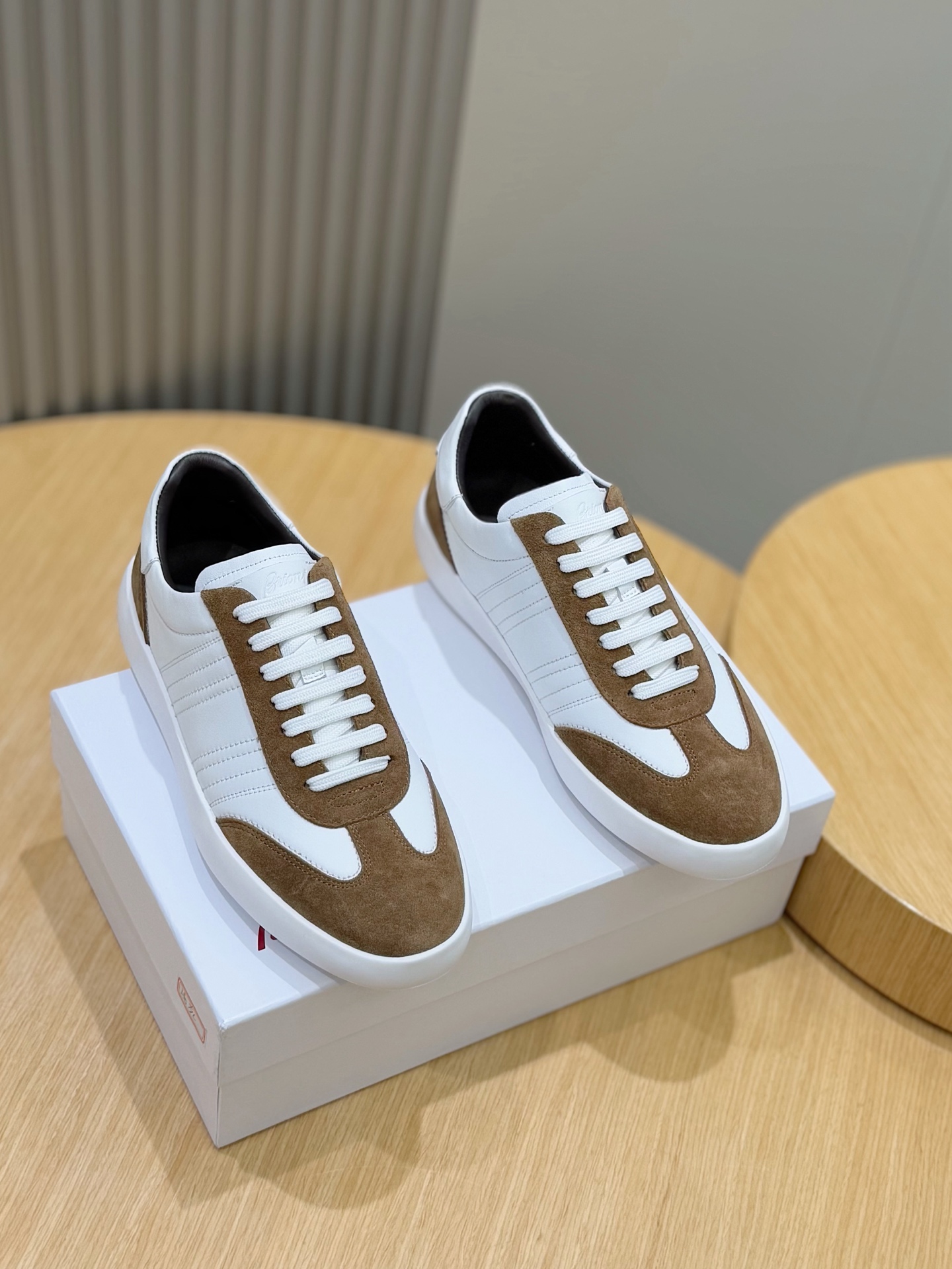 Brioni Men's Suede & Calfskin Leather Sneakers with Legion Stripe Detail 2 i1742576831324 2186 0 0