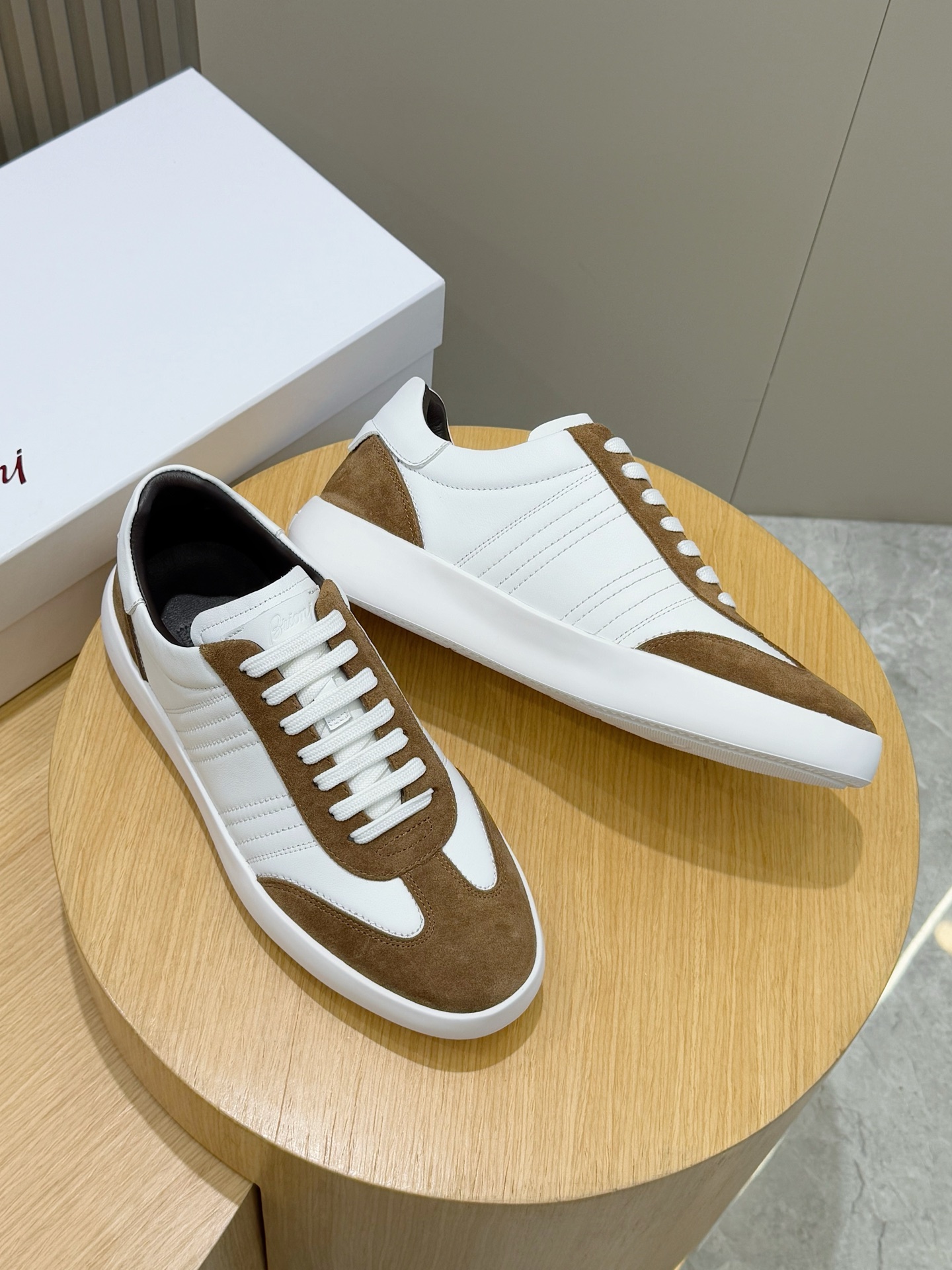 Brioni Men's Suede & Calfskin Leather Sneakers with Legion Stripe Detail 8 i1742576831373 322 0 6