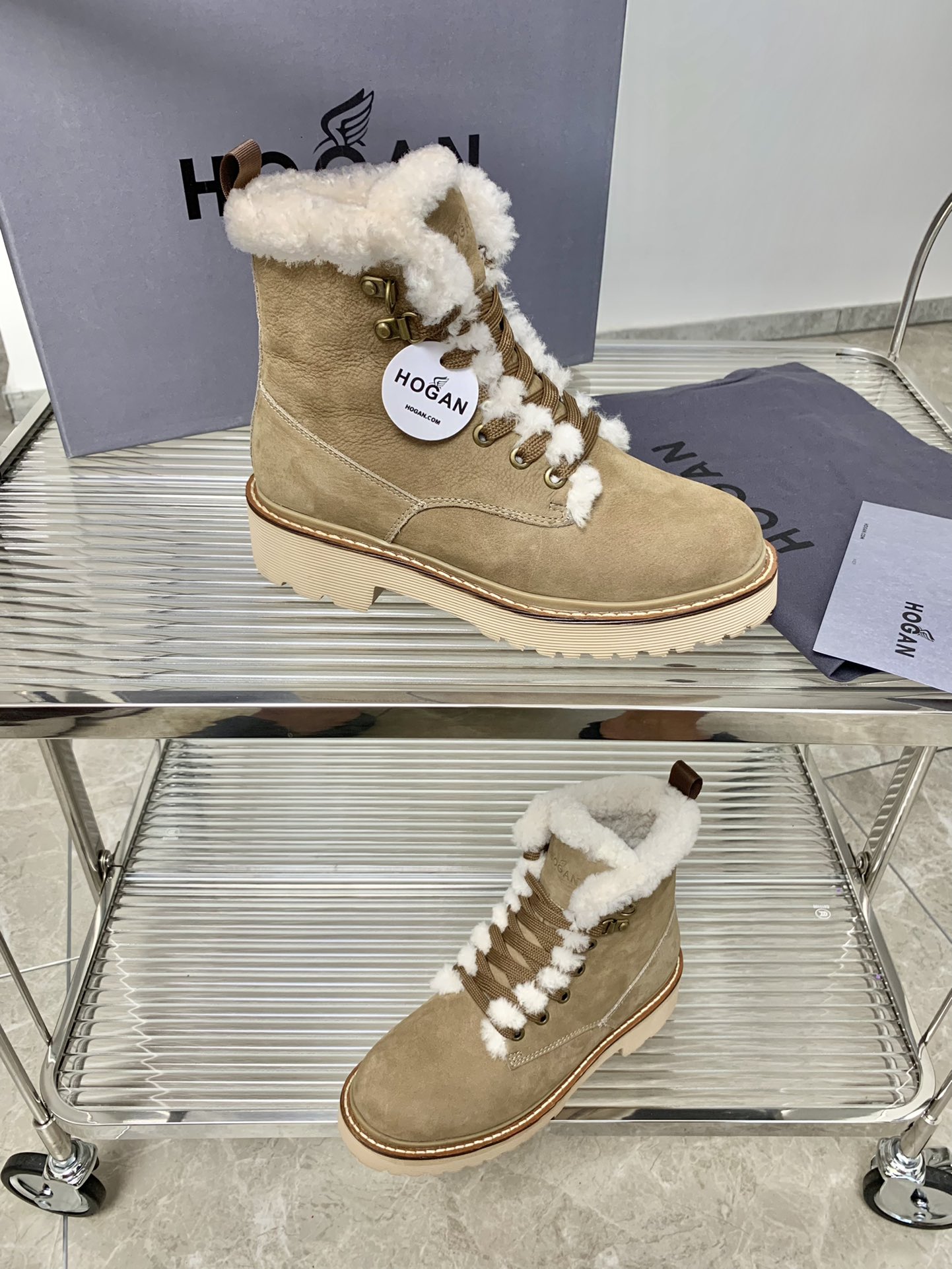 2023 Hogan Snow Boots: Sandskin, Pure Wool, Warmness, 35/40 Codes, 4Cm High - 图片 5