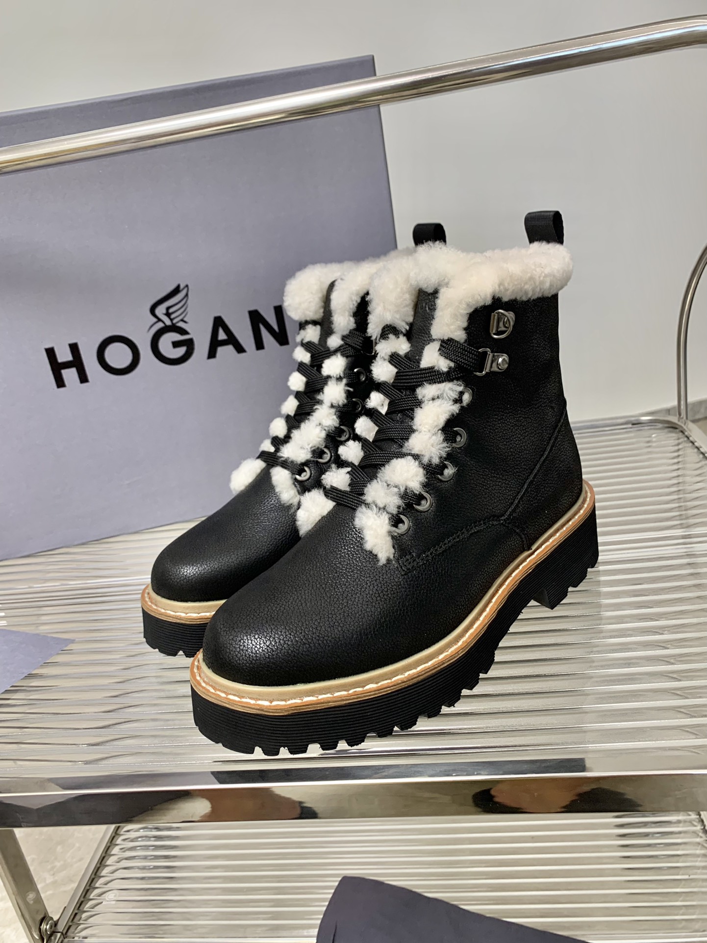 2023 Hogan Snow Boots: Sandskin Wool, Warmth, 35/40 Codes, 4Cm Height - 图片 2