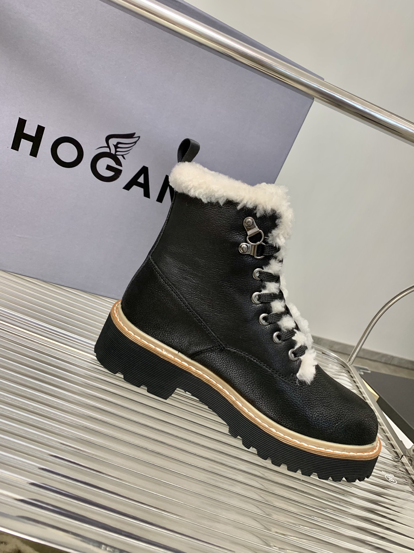 2023 Hogan Snow Boots: Sandskin Wool, Warmth, 35/40 Codes, 4Cm Height - 图片 4
