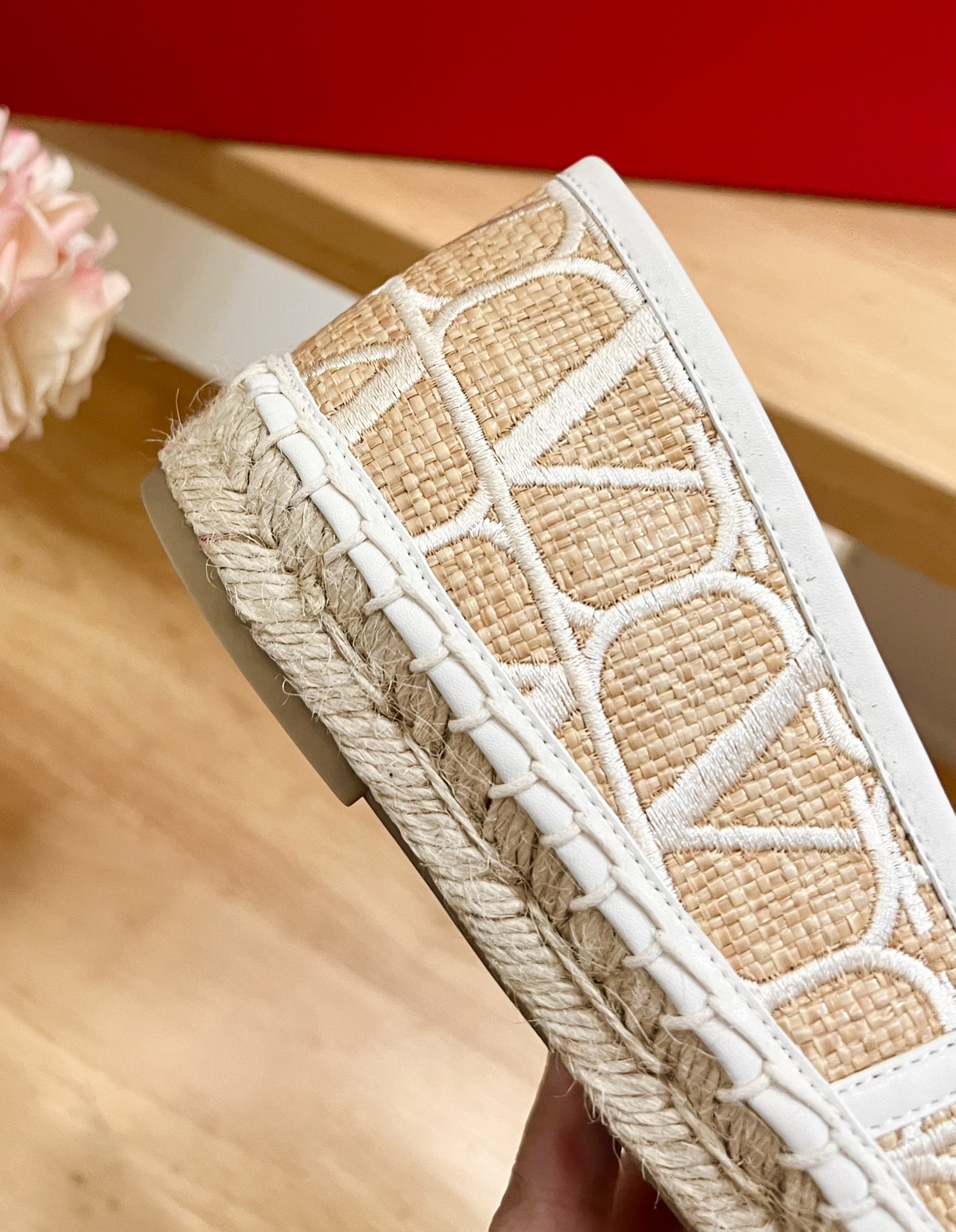 Valentino Garavani Raffia Espadrilles with V Logo, Beige, Size 36-40 9 i1719823873 8231 8