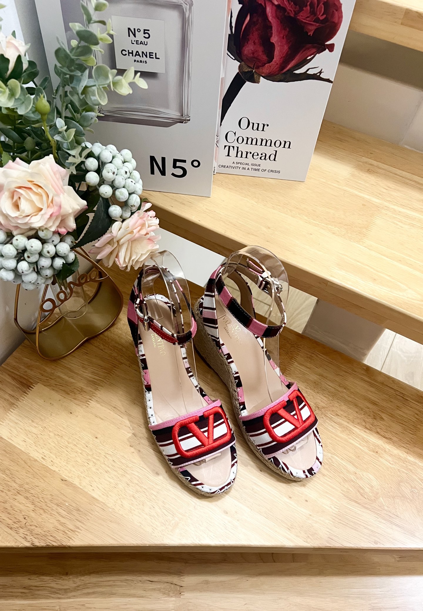 Valentino Garavani Canvas Espadrille Wedge Sandals with VLogo - 8.5cm Heel 6 i1742488002066 745 0 3
