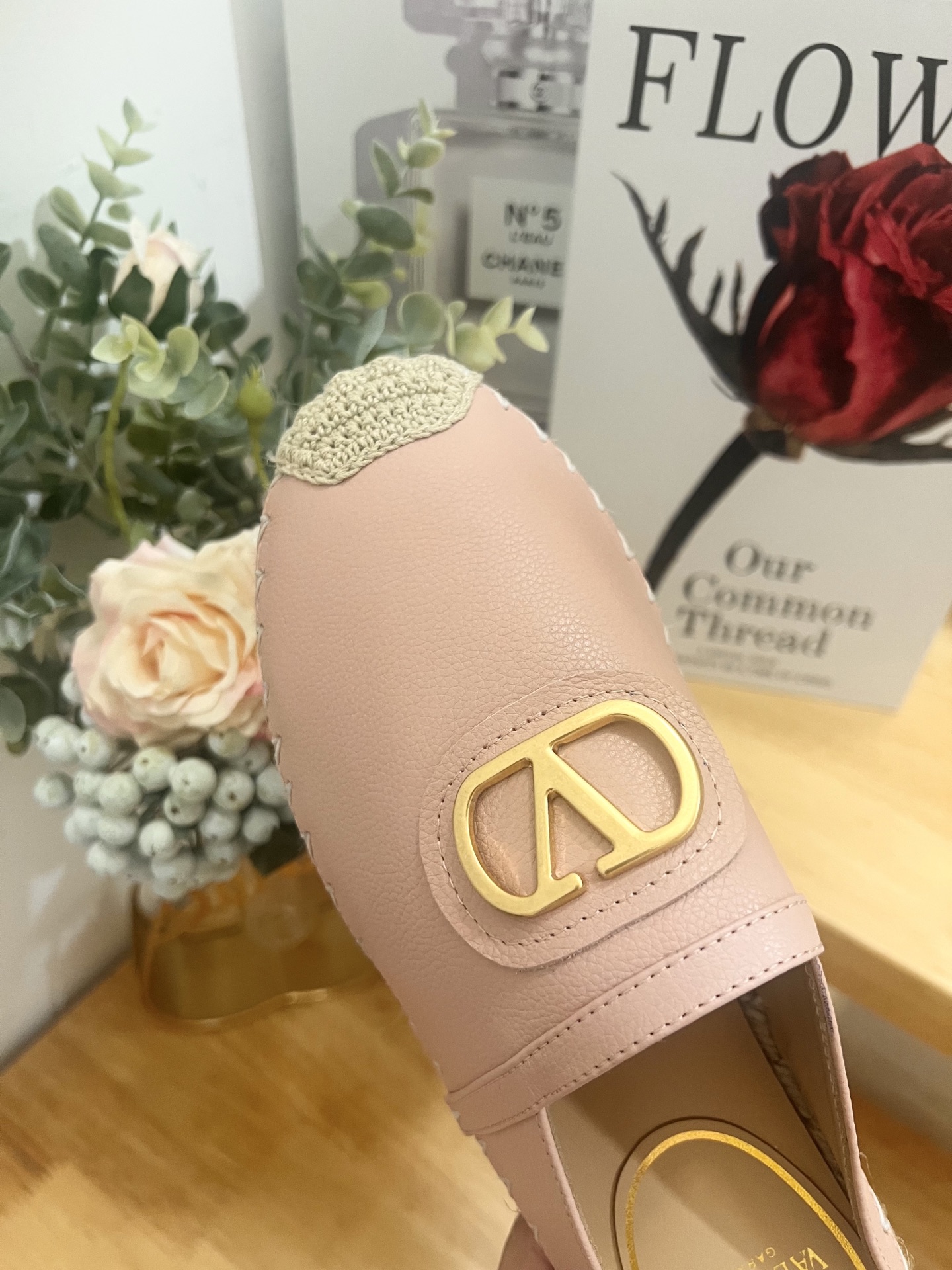 Valentino Garavani V-Logo Leather Espadrille Mules - Gold Hardware 8 i1744216557192 5128 0 5
