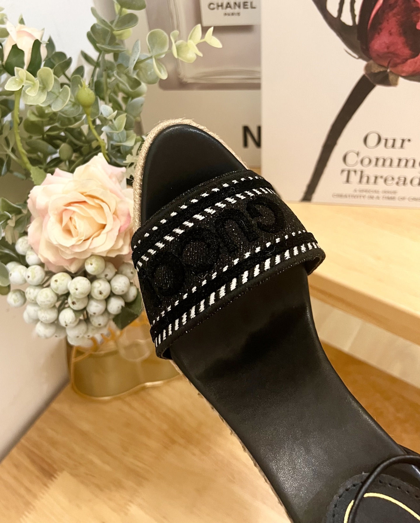 Gucci Women's Ines Embroidered Espadrille Wedge Sandals Black, EU 36-40 9 i1744445029044 4619 0 7