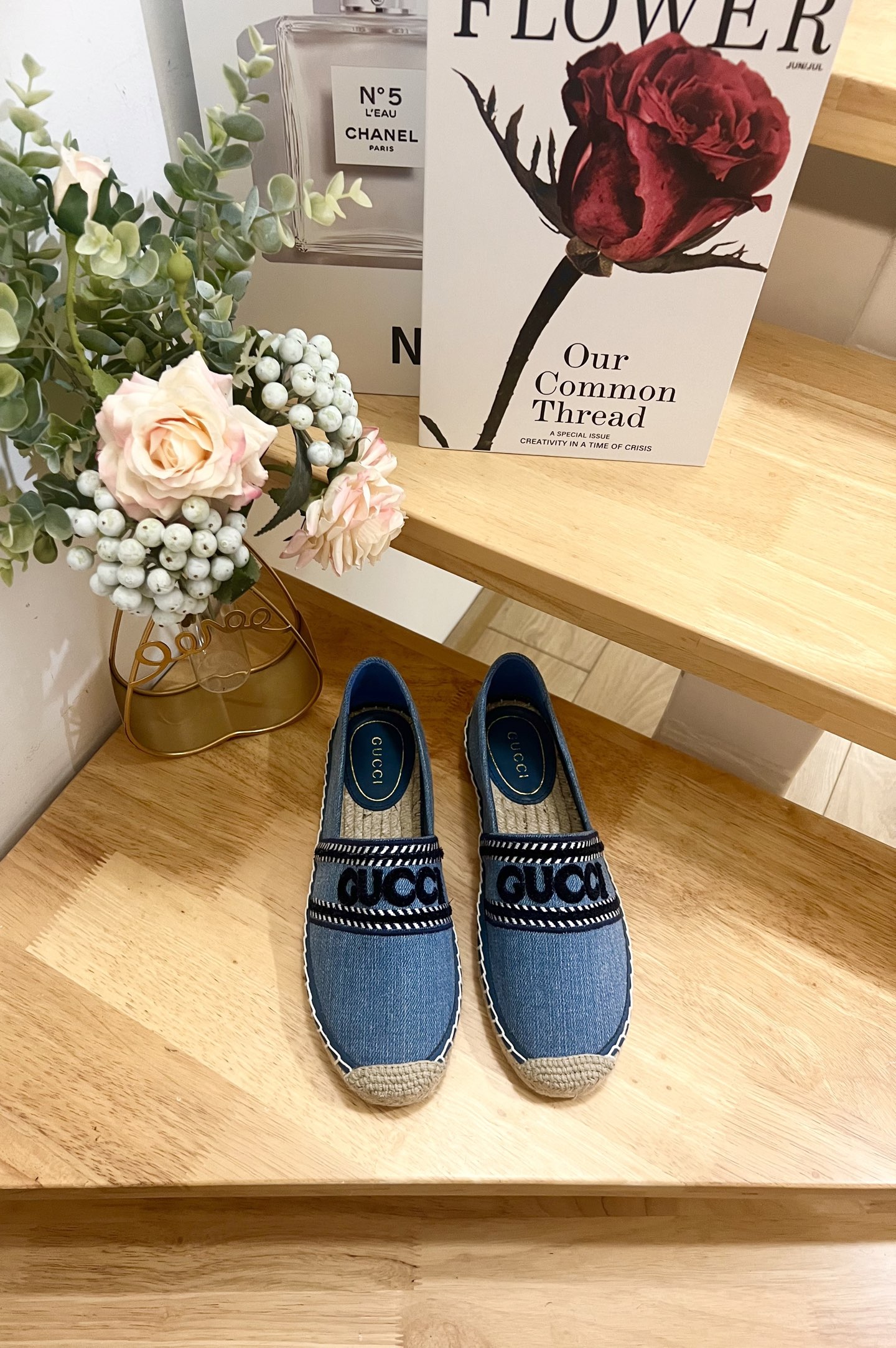 Gucci Ines Denim Espadrilles with Embroidered Appliqué - Slip-on Style 3 i1744445530986 4465 0 0