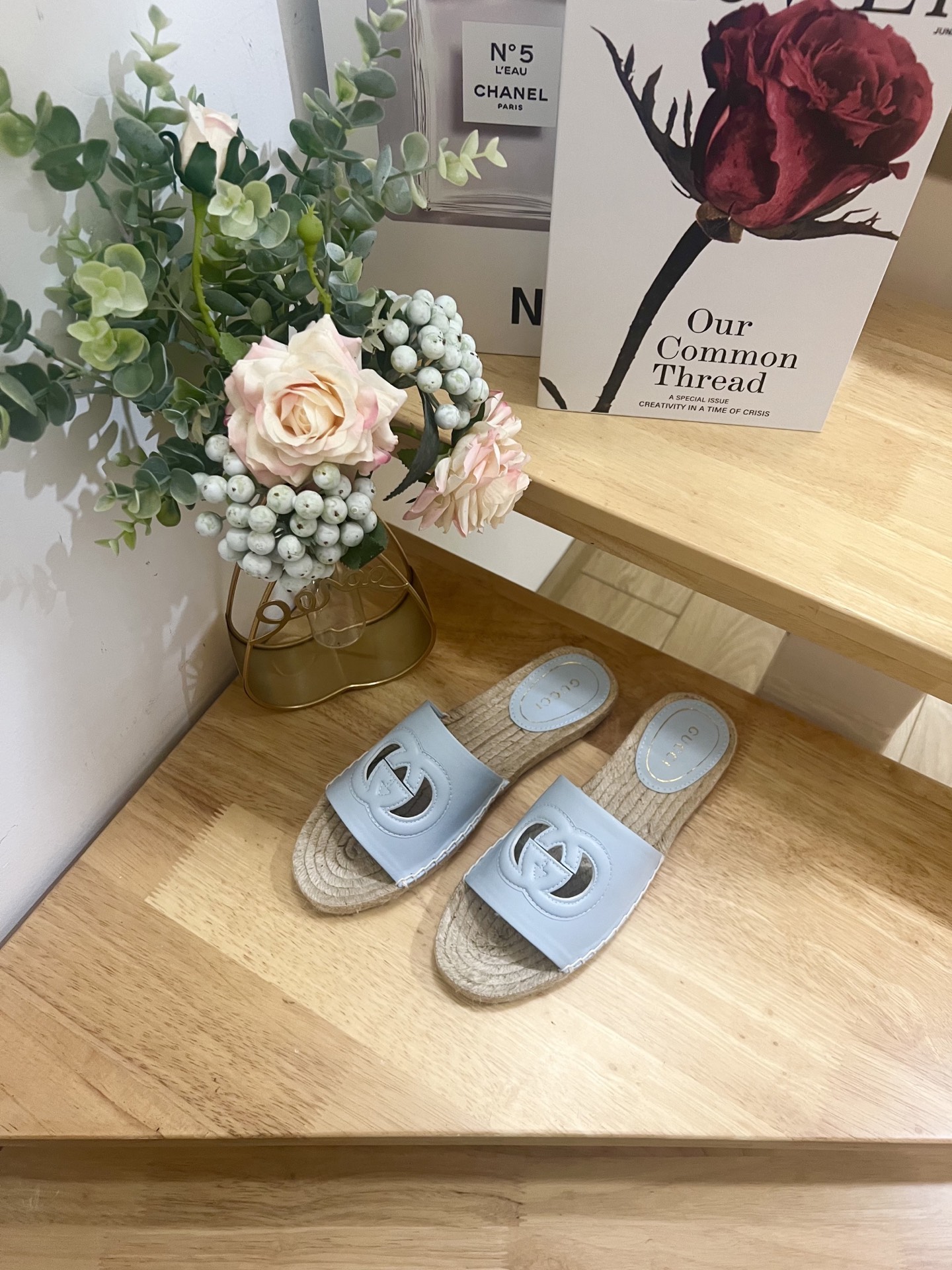 Gucci Interlocking G Espadrille Slides in Light Blue Leather 5 i1744785186313 7374 0 2
