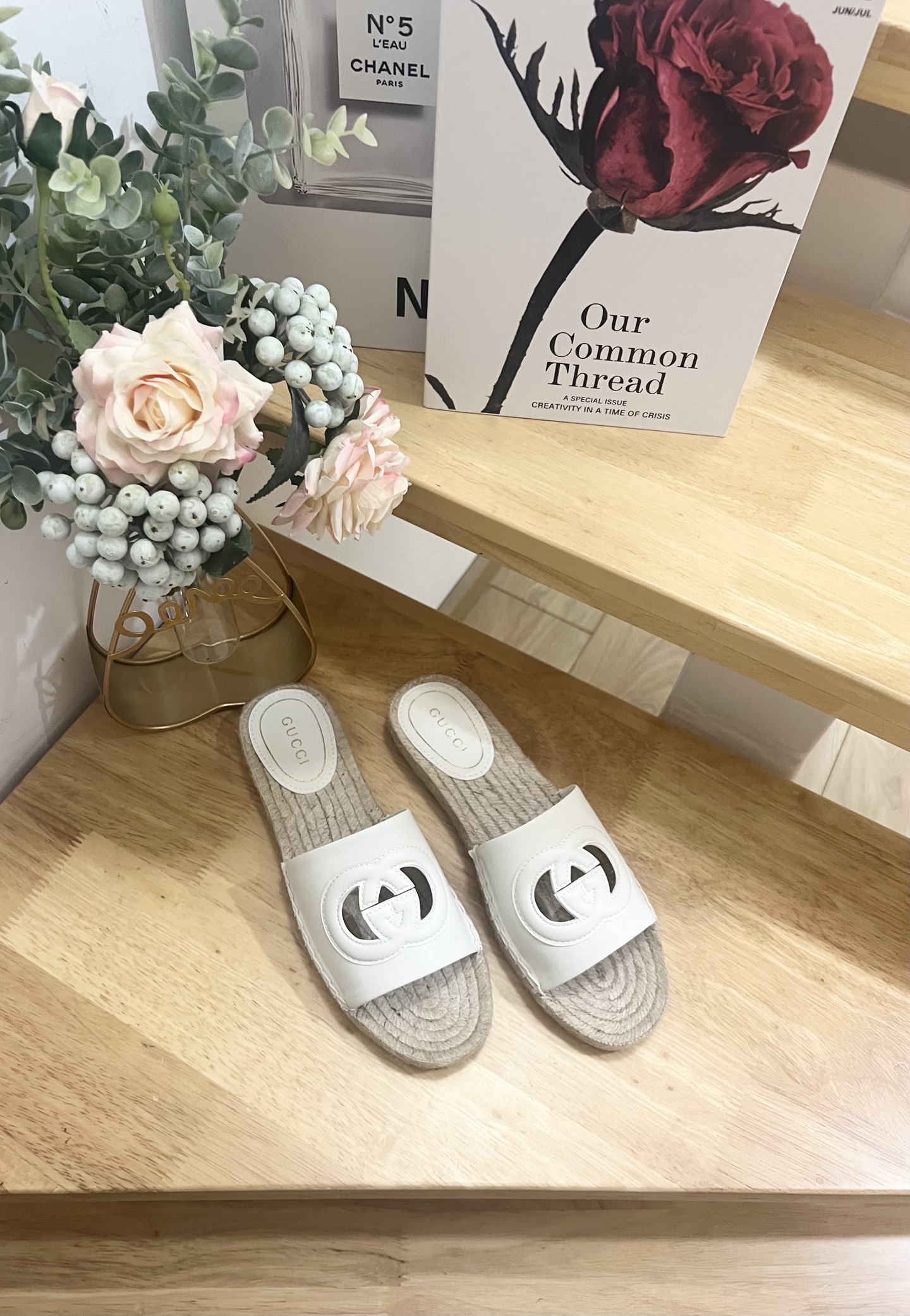 Gucci Interlocking G Cutout Leather Espadrille Slide Sandals 4 i1744785292808 63 0 1