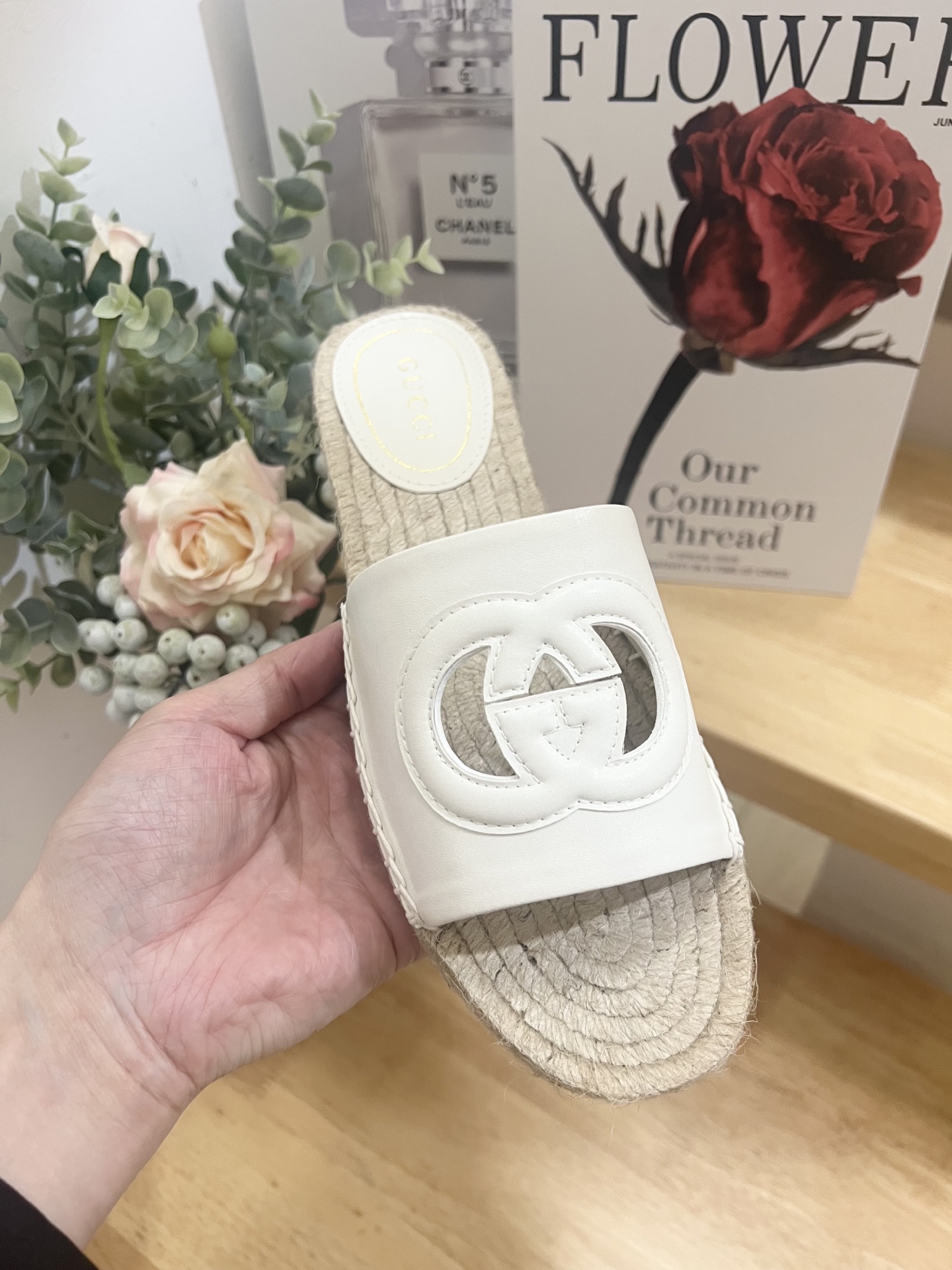 Gucci Interlocking G Cutout Leather Espadrille Slide Sandals 2 i1744785293082 7004 0 7