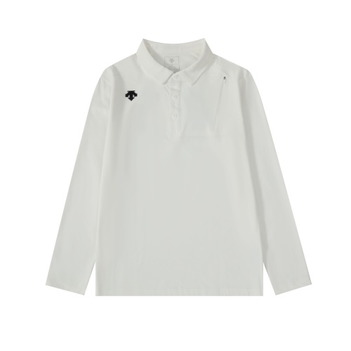 Descente Dualis Long Sleeve Polo Shirt - Urban Commute Style 1 Descente Dualis Long Sleeve Polo Shirt - Urban Commute Style