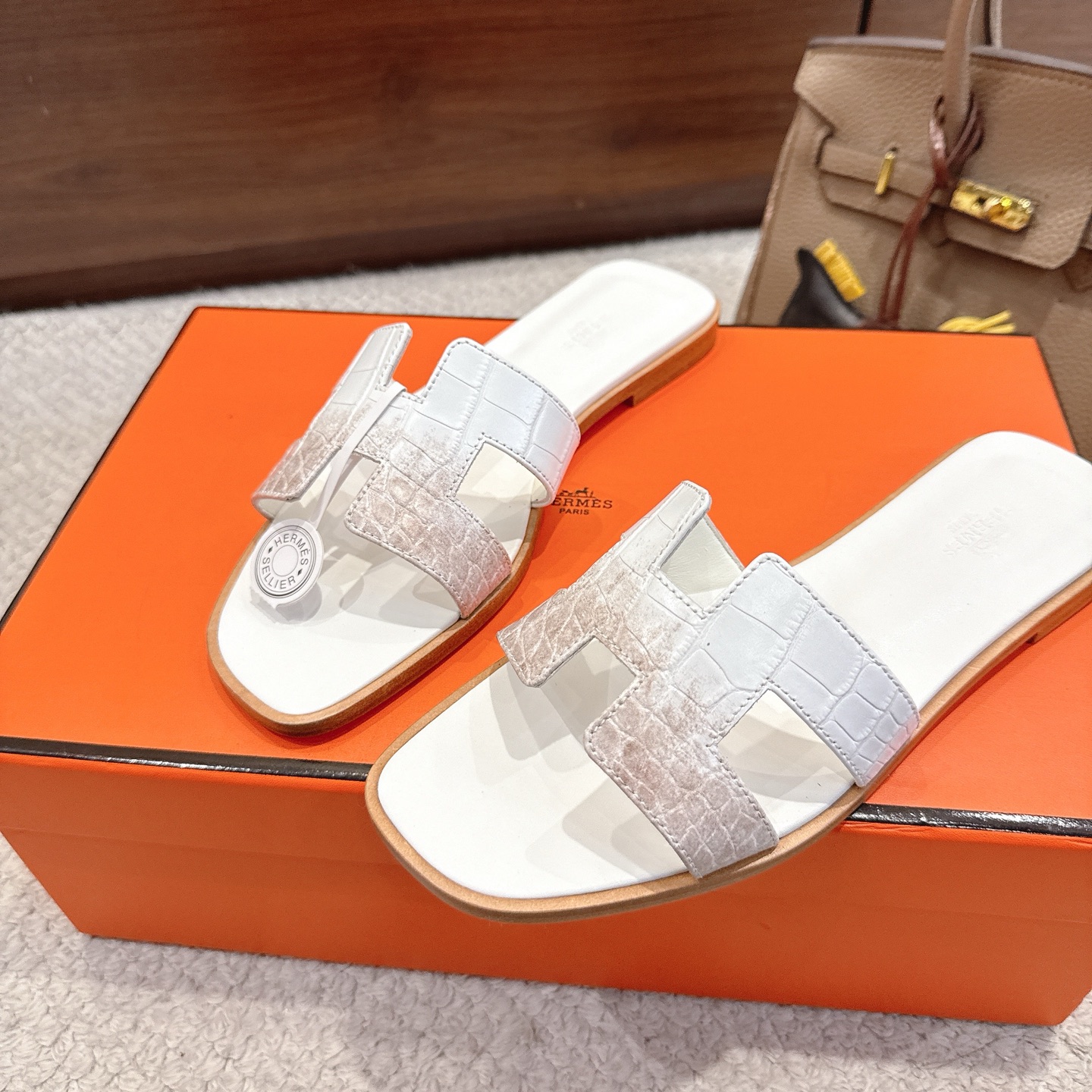Hermès Shoe Collection crafted with premium materials and signature 8