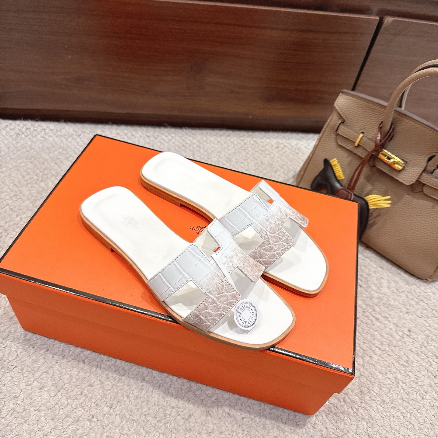 Hermès Shoe Collection crafted with premium materials and signature 5
