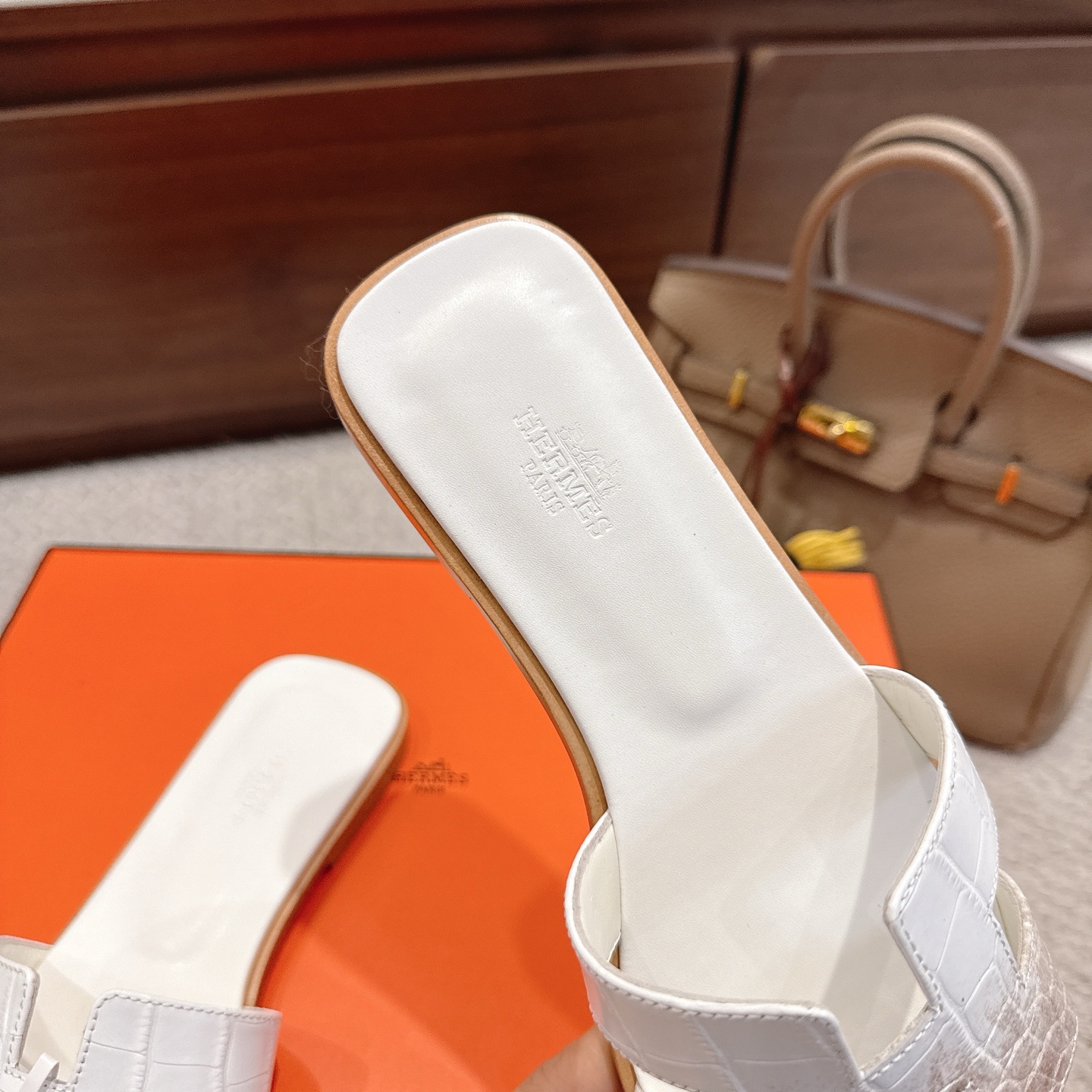 Hermès Shoe Collection crafted with premium materials and signature 7