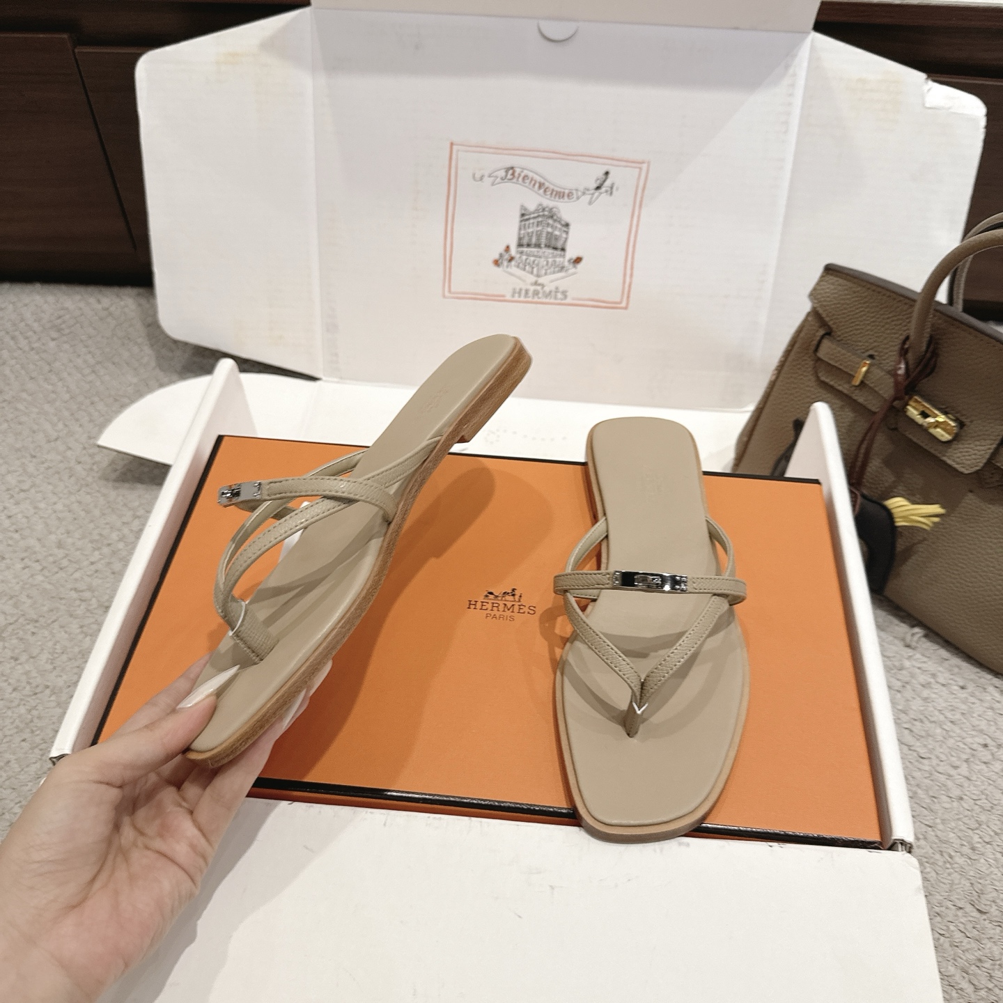 Hermès Kelly Flat Flip Flops
