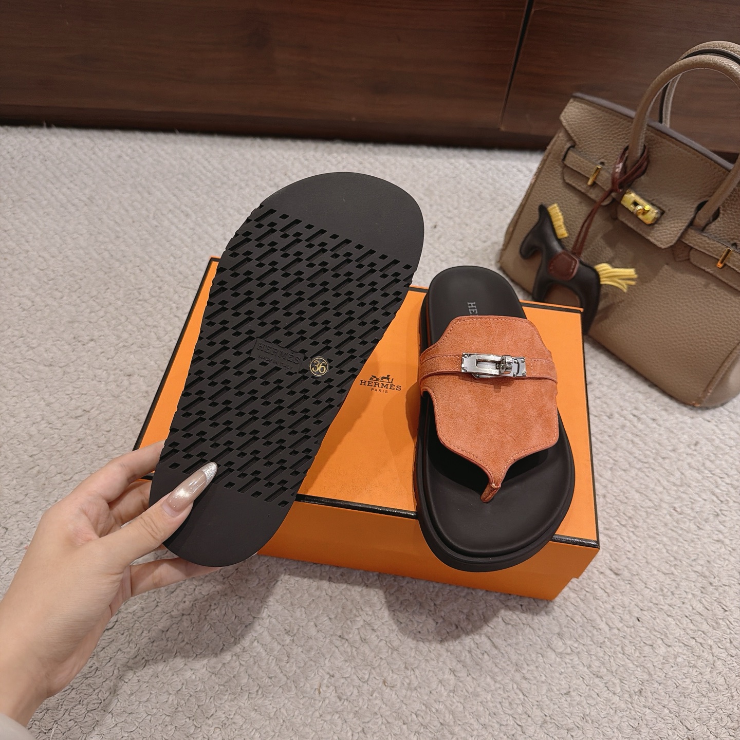 Hermès Kelly Platform Flip Flops