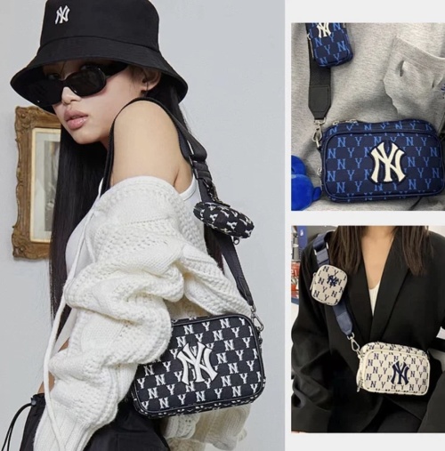 MLB Monogram Camera Bag 2-in-1 Crossbody, Vintage Design, Embroidered NY Logo 1 MLB Monogram Camera Bag 2-in-1 Crossbody, Vintage Design, Embroidered NY Logo