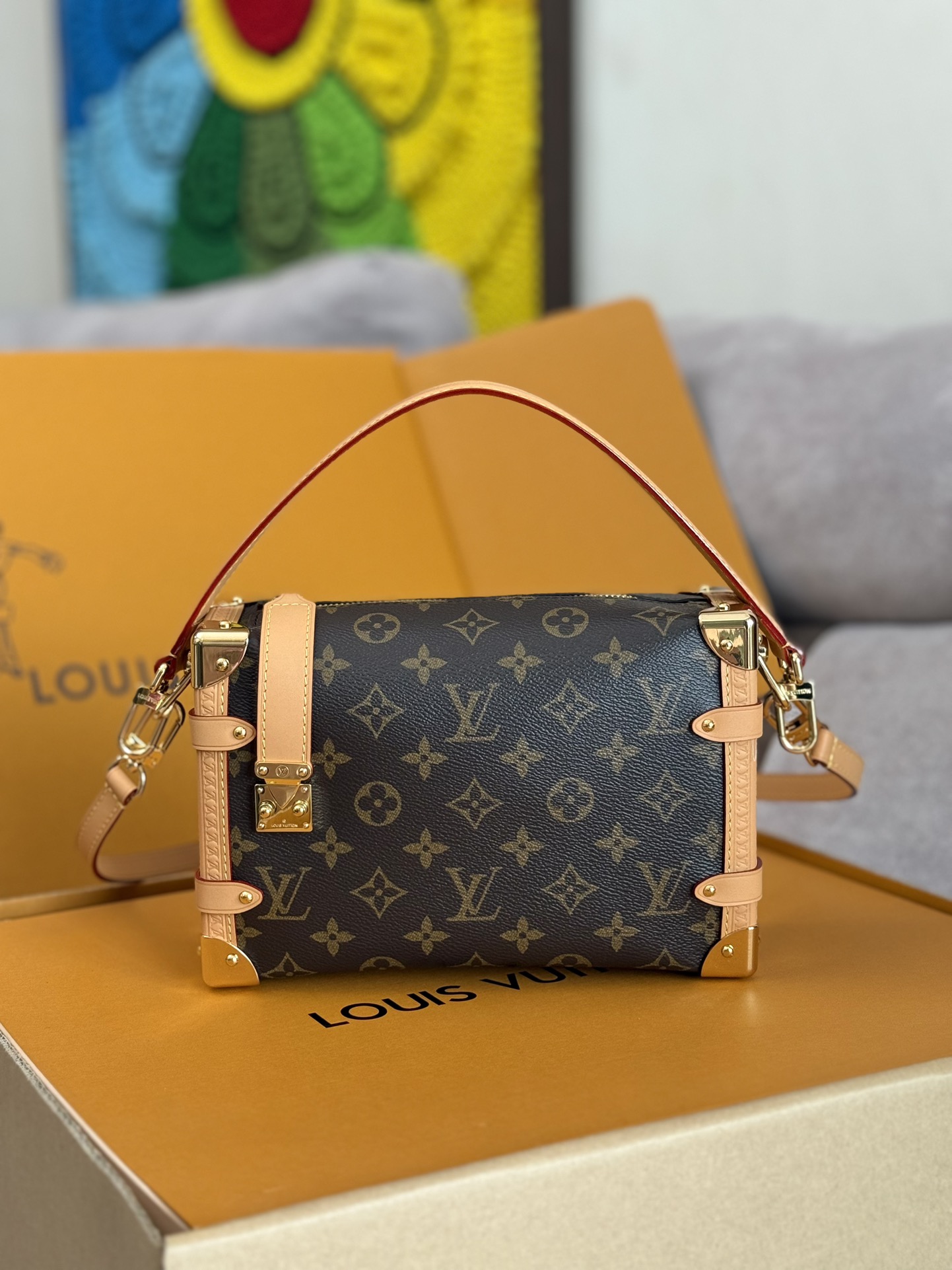 NO:583883,Top original single 163 chip original single hardware [Side trunk pm handbag] M46358 presbyopic (yellow leather) Very soft shape with strong image, sharp edges and strong sense combined with Box shape. Classic monogram presbyopic interpretation is particularly distinctive in the complicated bag world. The upper body is also awesome, it can be held in any scene, and it has street style, and the capacity is also large. Size 21×14×6cm, LV [top original], Louis  vuitton19860909顶级原单163芯片原单五金【 Side trunk pm手袋】M46358老花（黄皮） 形象感极强的软造型,棱角分明的强势感融合Box形状 经典monogram老花演绎 在纷繁的包界显得格外与众不同 .上身也是超赞的,任何场景都是很hold住的,而且还有街头风,容量也很大 尺寸21×14×6cm,LV【顶级原单】,louis vuitton,Bag