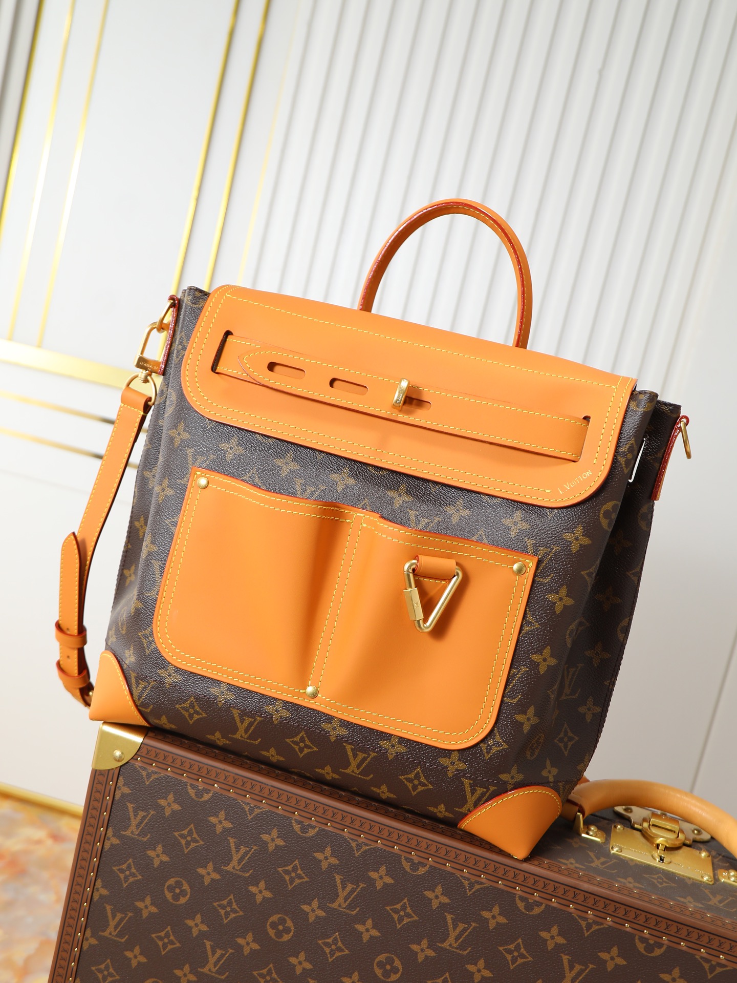 NO:639983,Special grade all-steel dynamic chip This handbag is made by and is made of canvas with a sophisticated design. The double outer pockets on the front highlight the workwear style, and the detachable shoulder straps and flaps are easy to carry cross-body, shoulder, portable or backpack. Model M25989 Leather is Spanish grade leather Hardware uses imported grade all-steel hardware Dimensions (cm) ((Length Height Width), LV [Top Original Order], Louis  vuitton19860909特级全钢动态芯片 本款  手袋出自  之手,以 帆布塑造考究设计.正面双外袋彰显工装风范,可拆卸肩带及翻盖便于随心斜挎、肩背、手提或双肩背. 型号 M25989 皮料 是西班牙级皮料 五金 采用进口级全钢五金 尺寸   (厘米) ((长 高 宽),LV【顶级原单】,louis vuitton,Bag