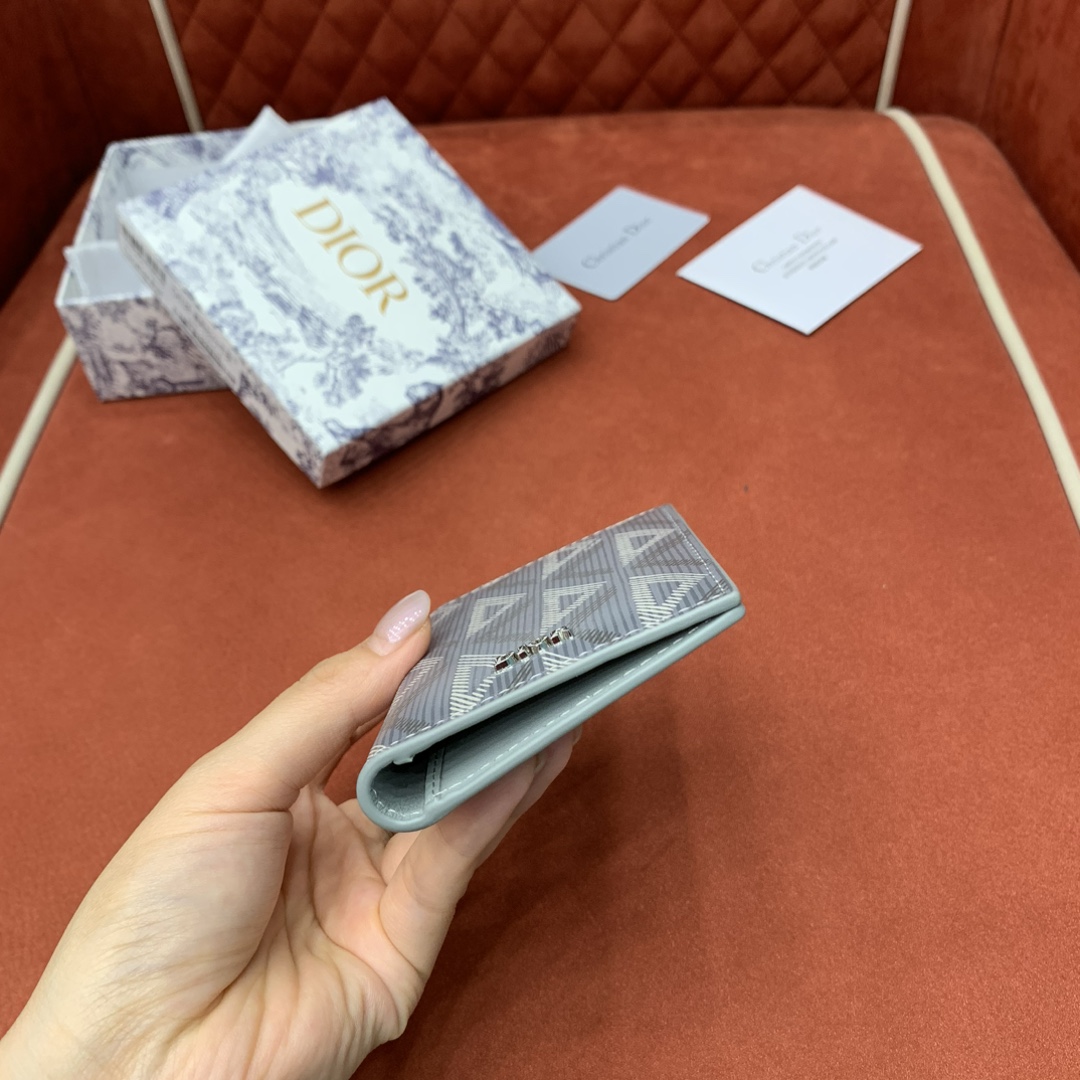 디올 CD 다이아몬드 패턴 카드홀더 지갑 상세 이미지 4