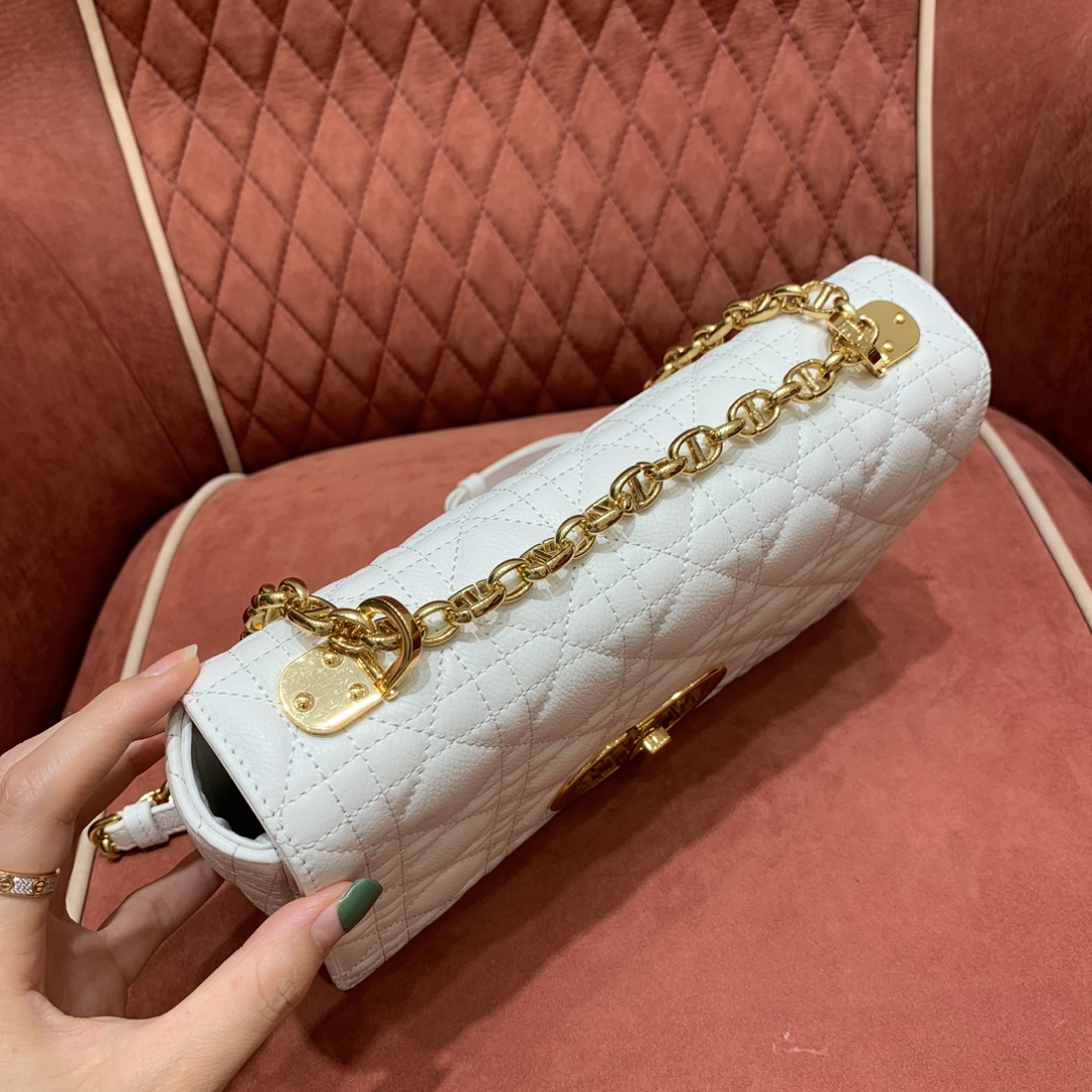 디올 카로 미디엄 카프스킨 핸드백 상세 이미지 3