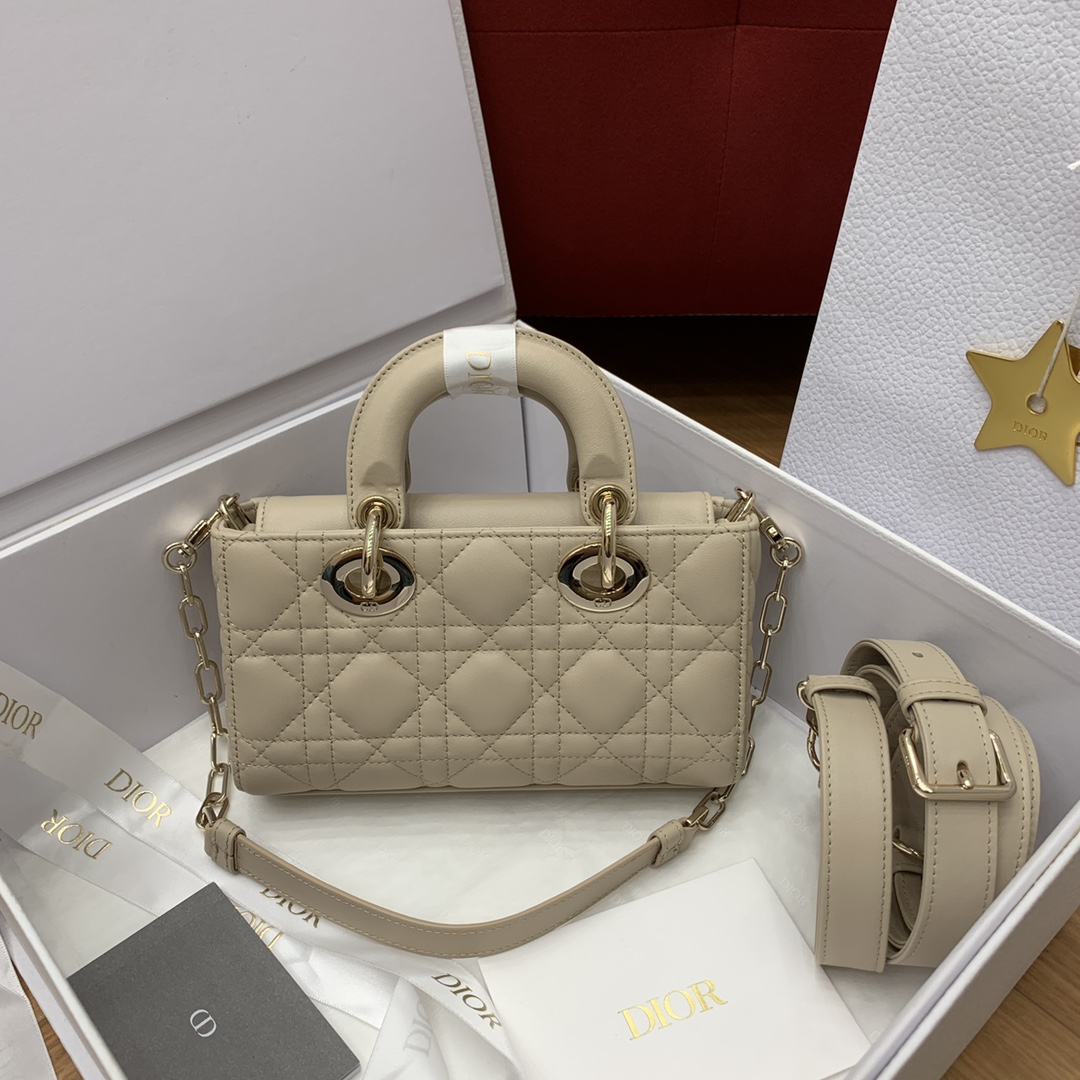 디올 레디 미니 숄더백 베이지 Lambskin 상세 이미지 3