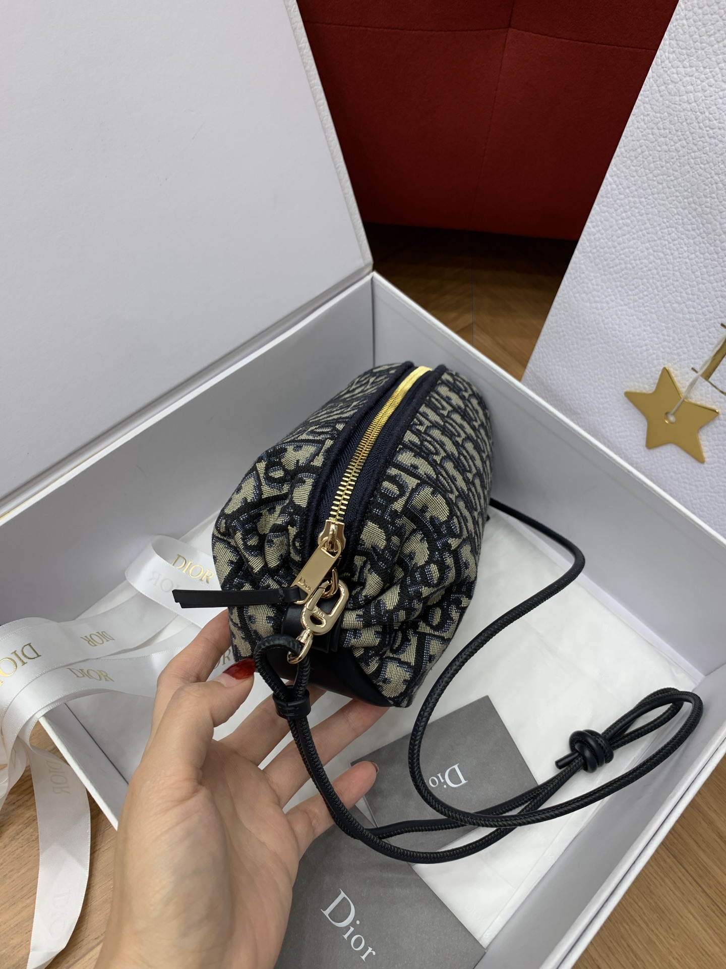 디올 보우 파우치 클러치 가방 상세 이미지 4